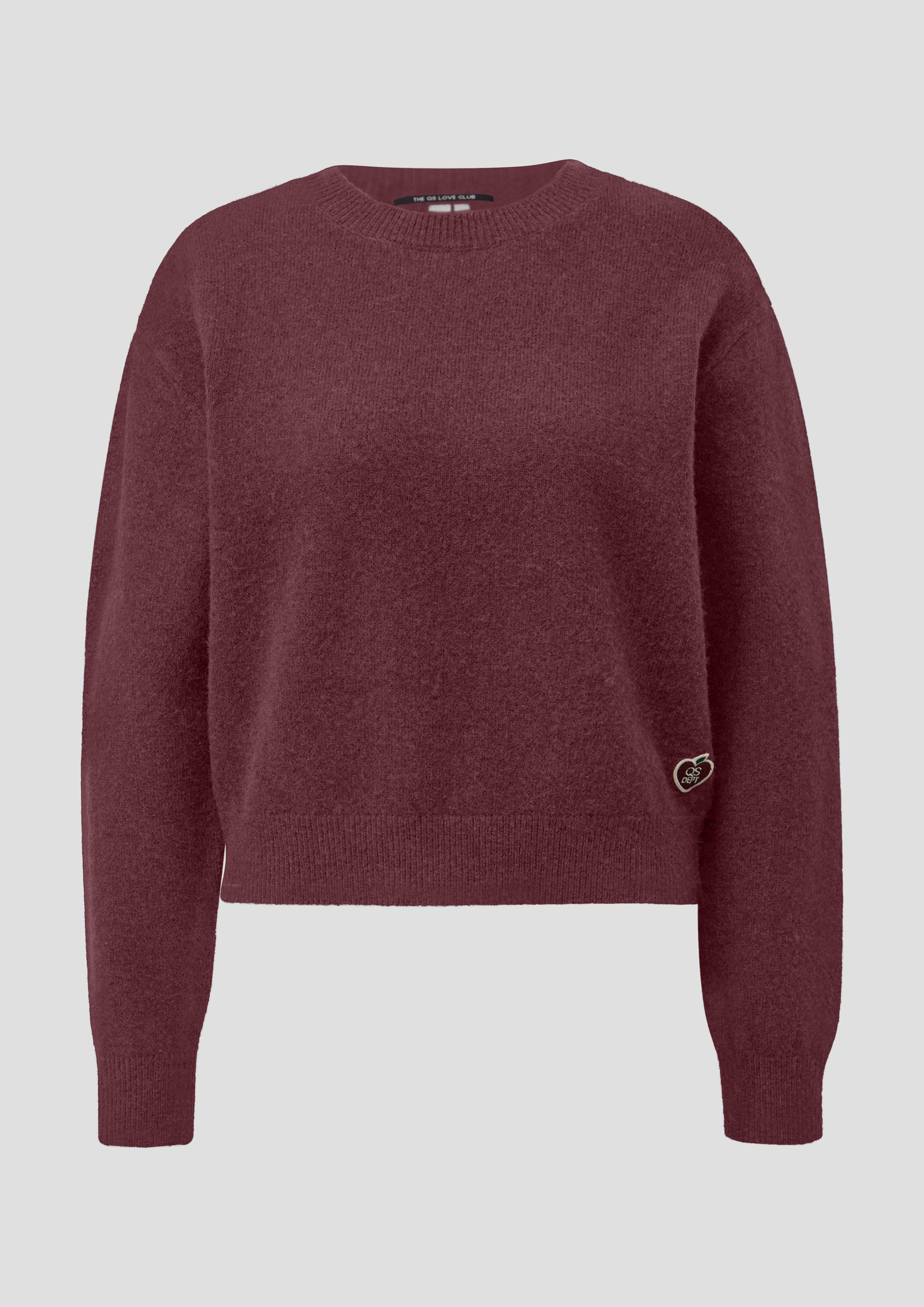 Femmes Pull-over en maille en rouge de QS