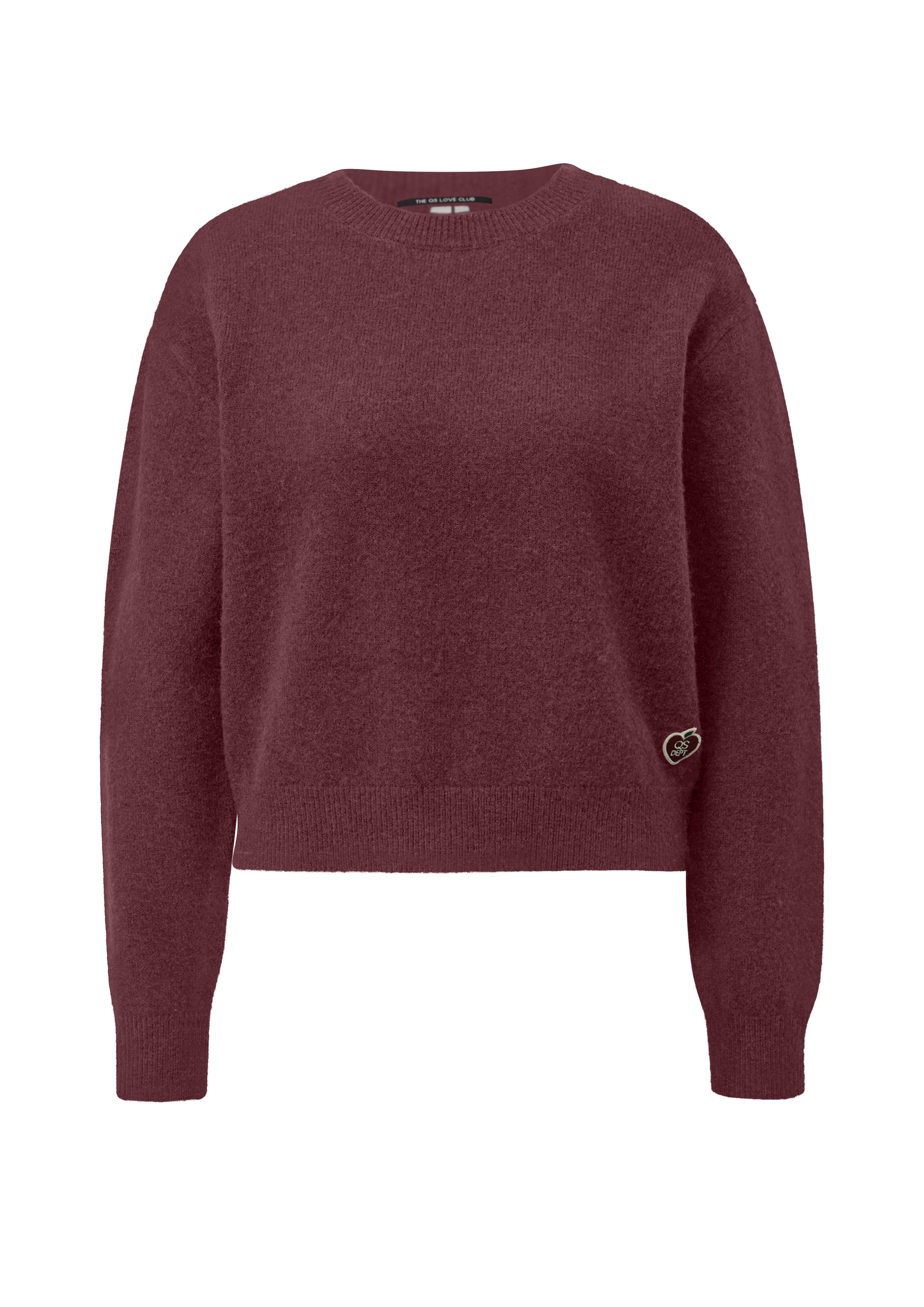 Zachte trui met ronde hals en logopatch
