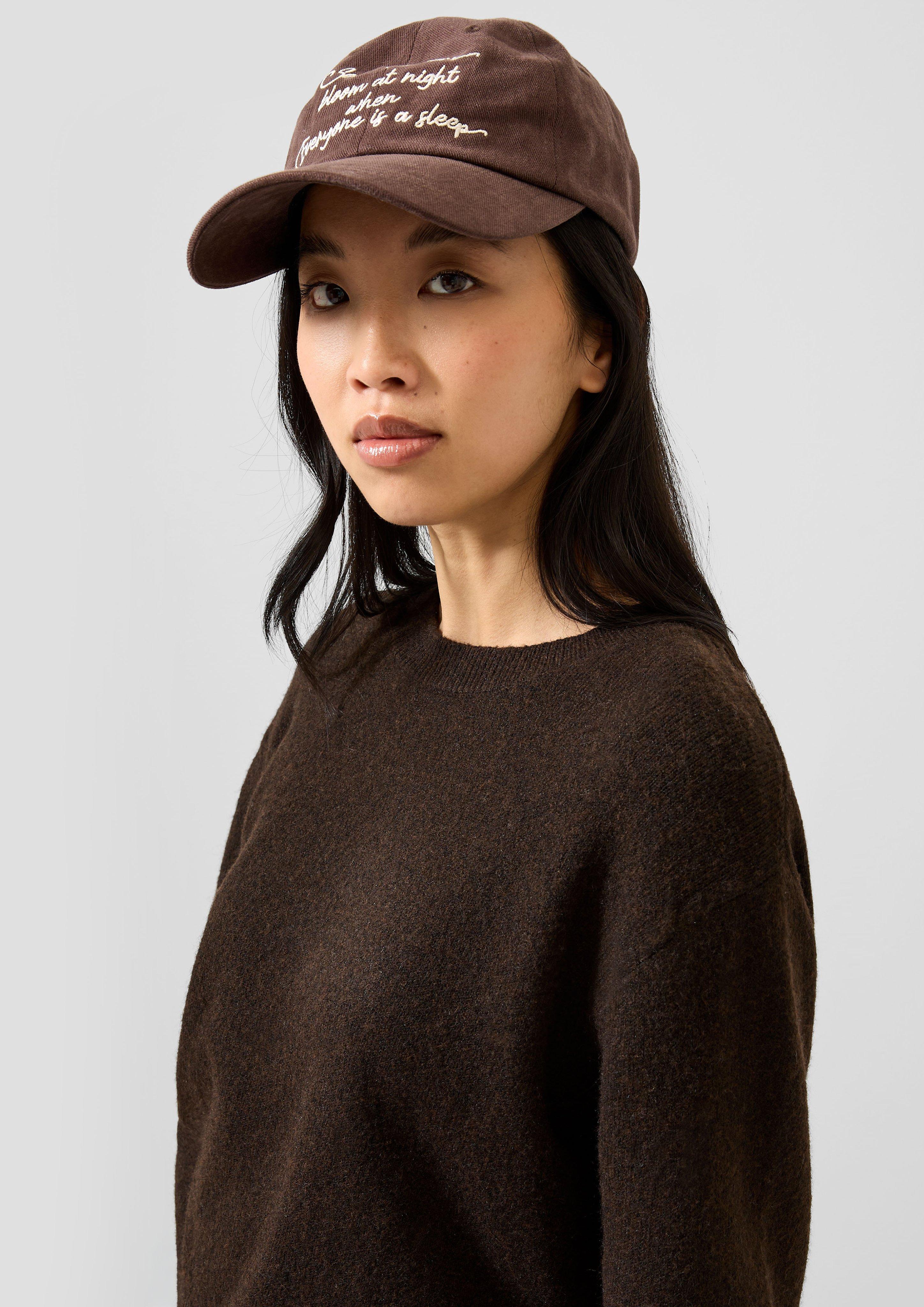 Femmes Pull-over en maille en brun de QS