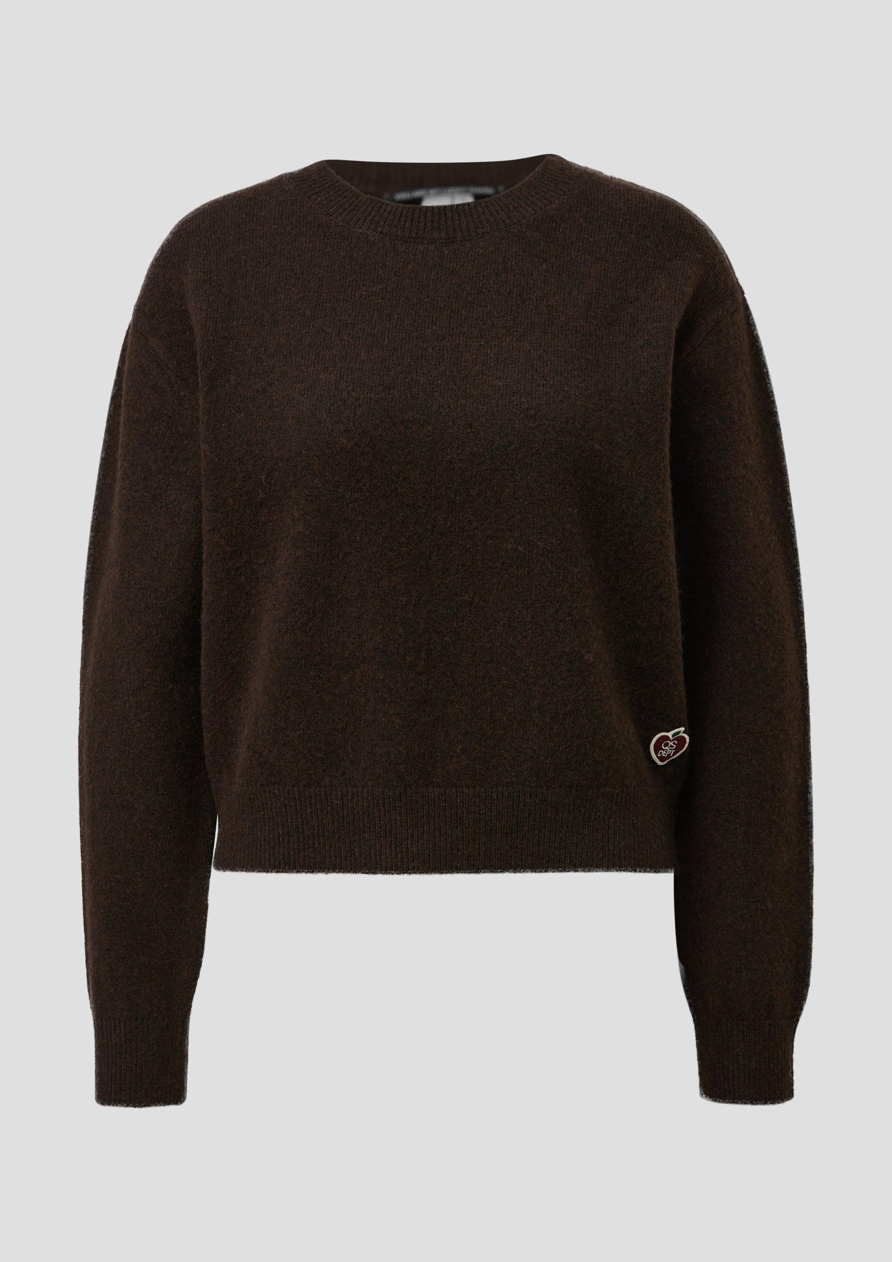 Femmes Pull-over en maille en brun de QS