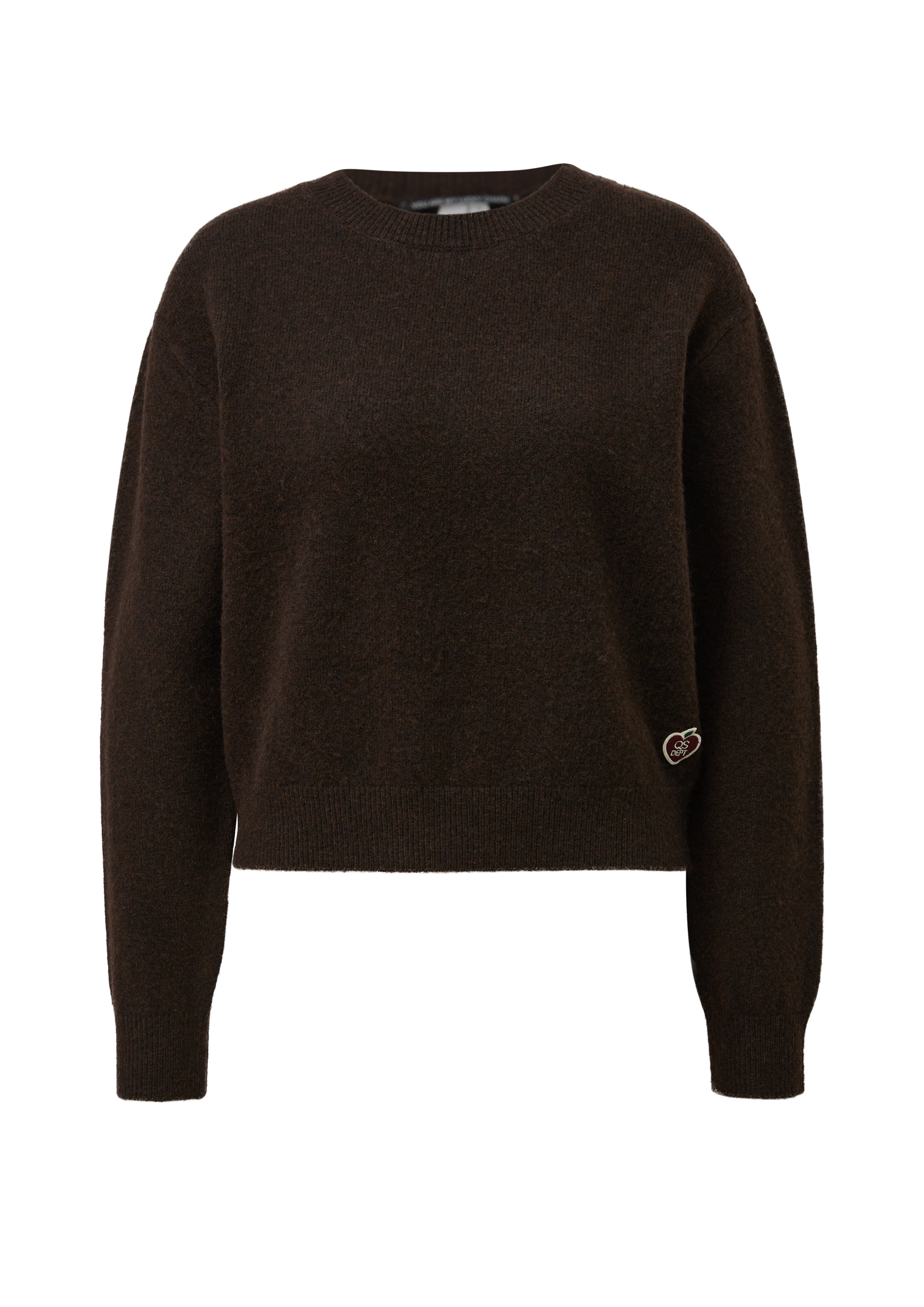 Zachte trui met ronde hals en logopatch