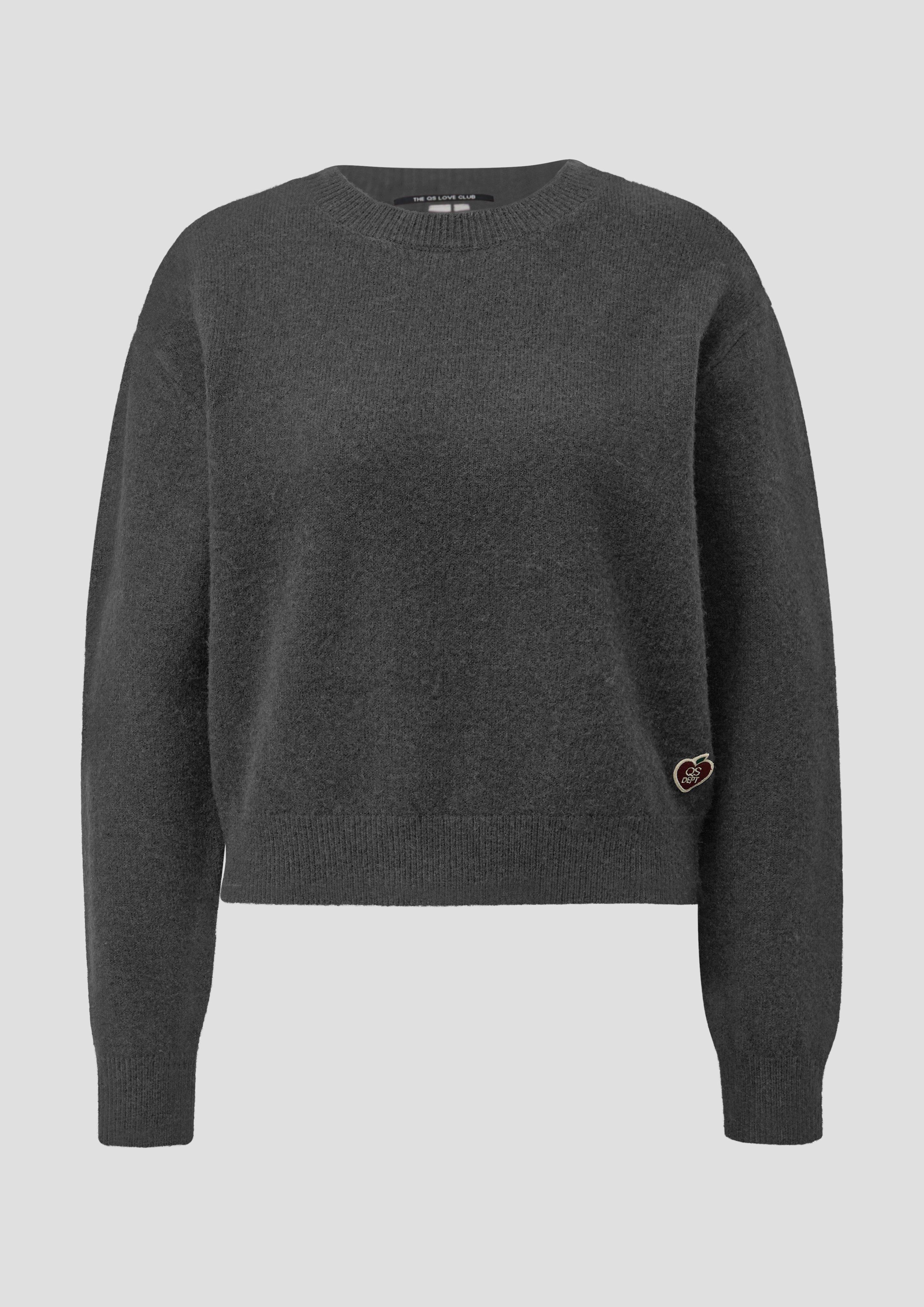 Femmes Pull-over en maille en gris de QS