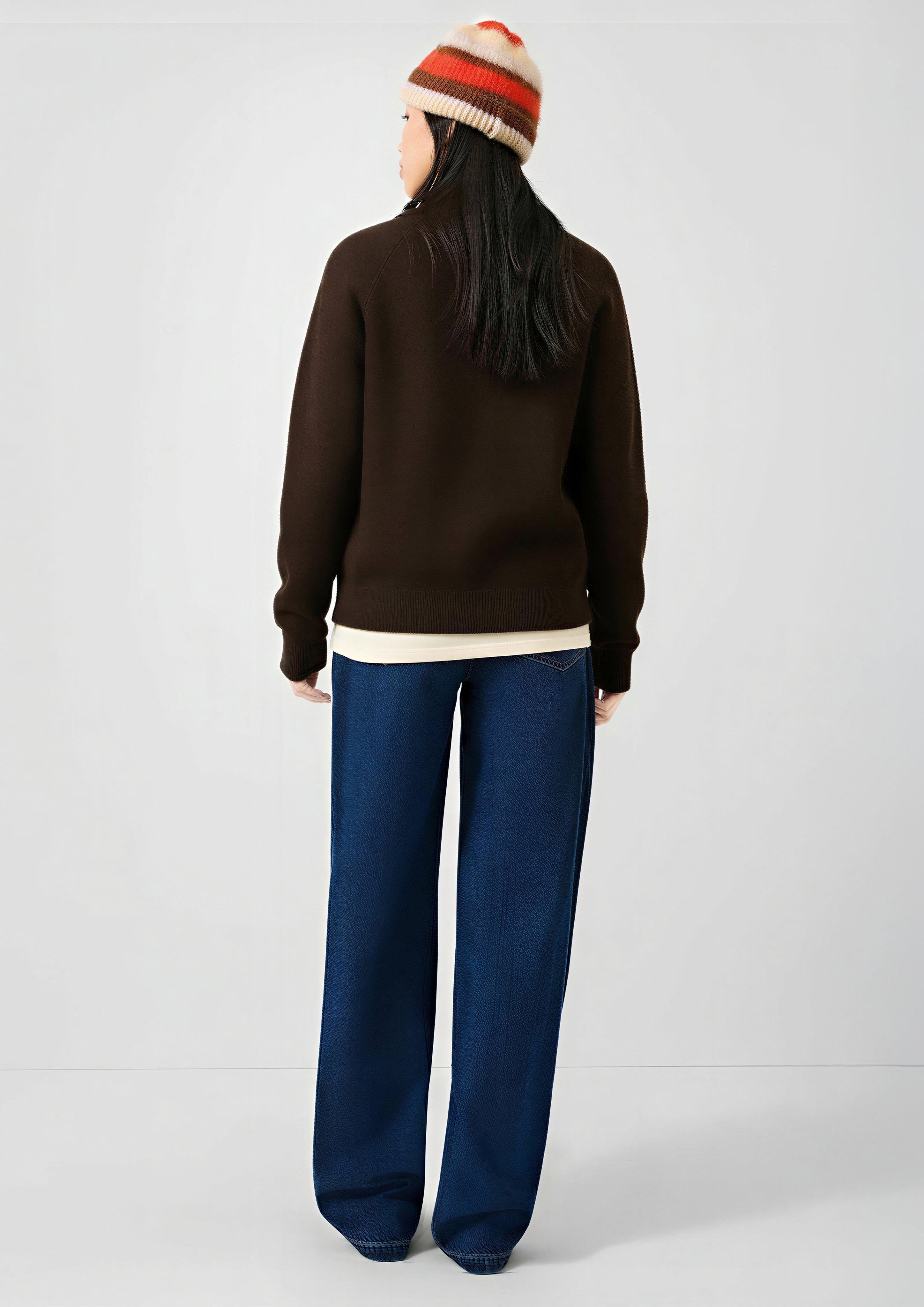 Femmes Pull en tricot en brun de QS