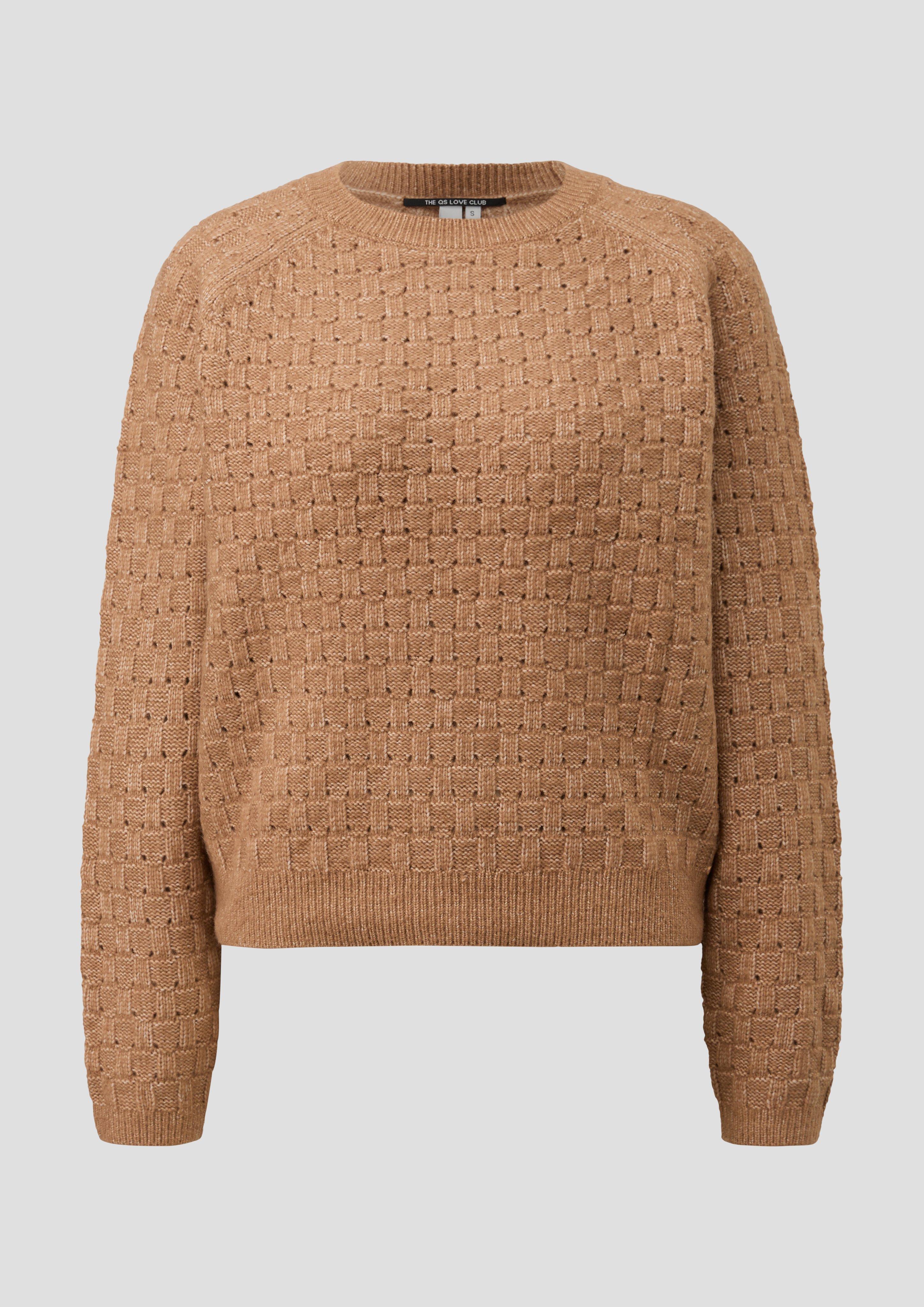 Femmes Pull en tricot en brun de QS