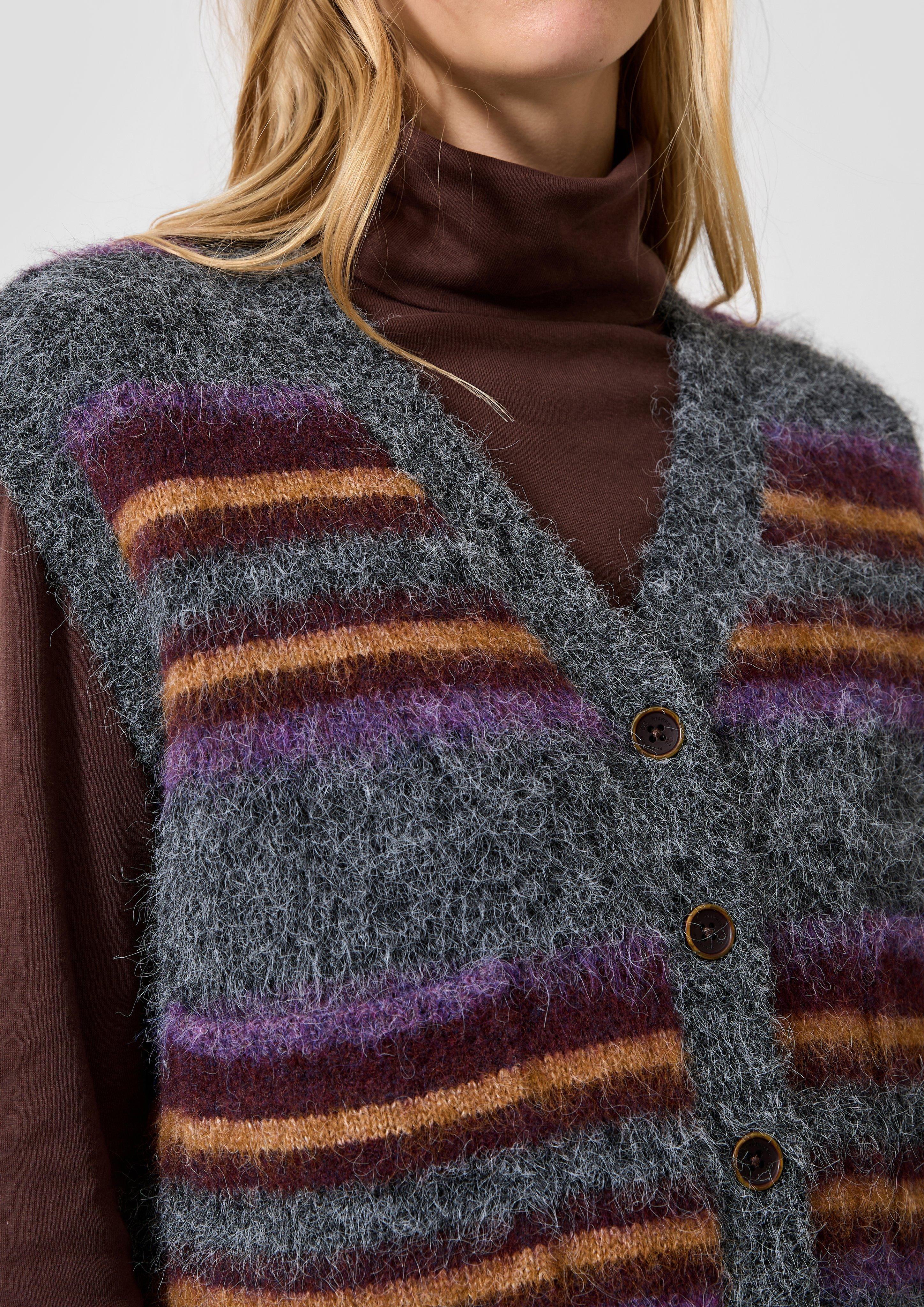 Femmes Veste en tricot en gris de QS