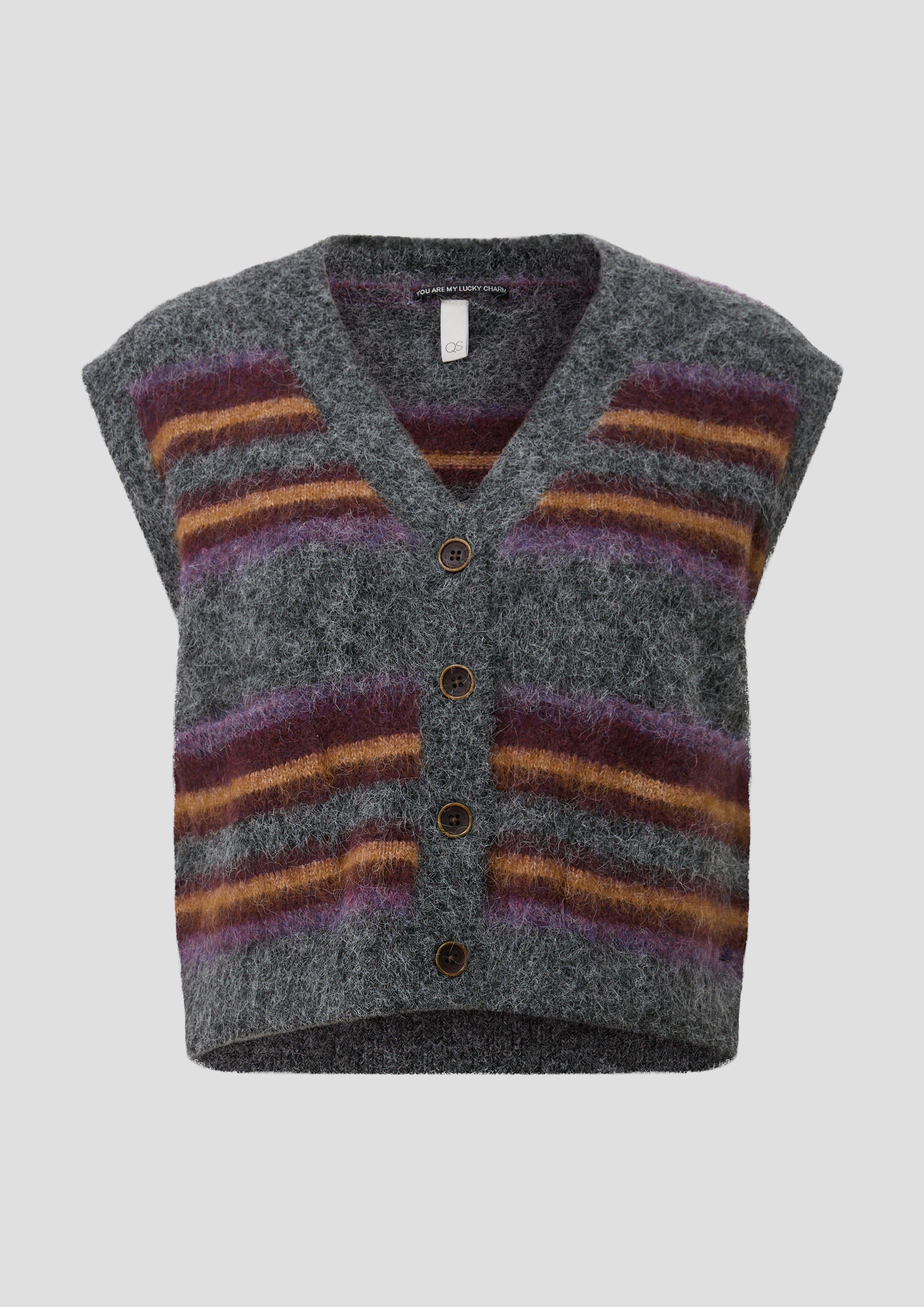 Femmes Veste en tricot en gris de QS