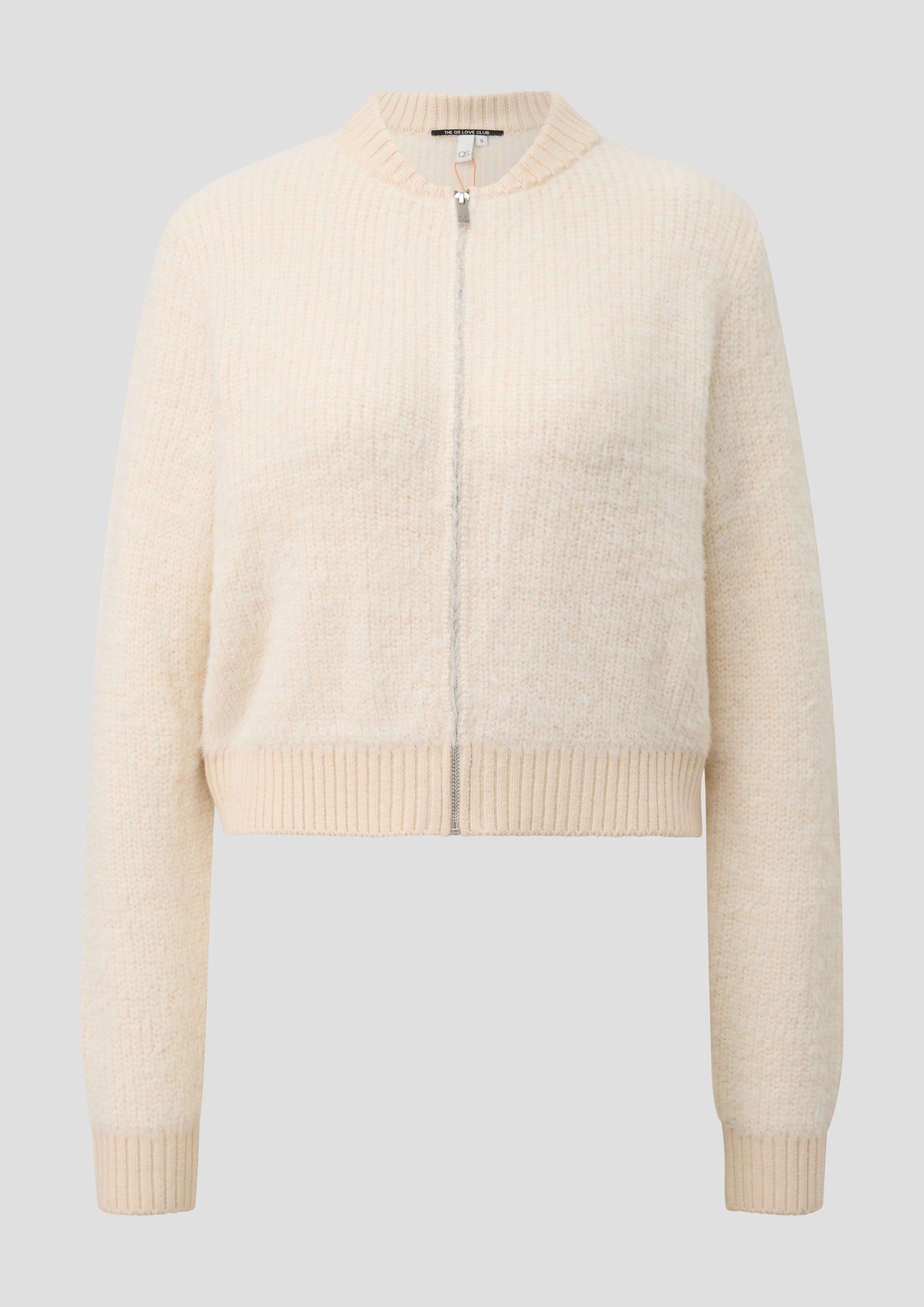 Femmes Cardigan-blouson douillet en beige de QS