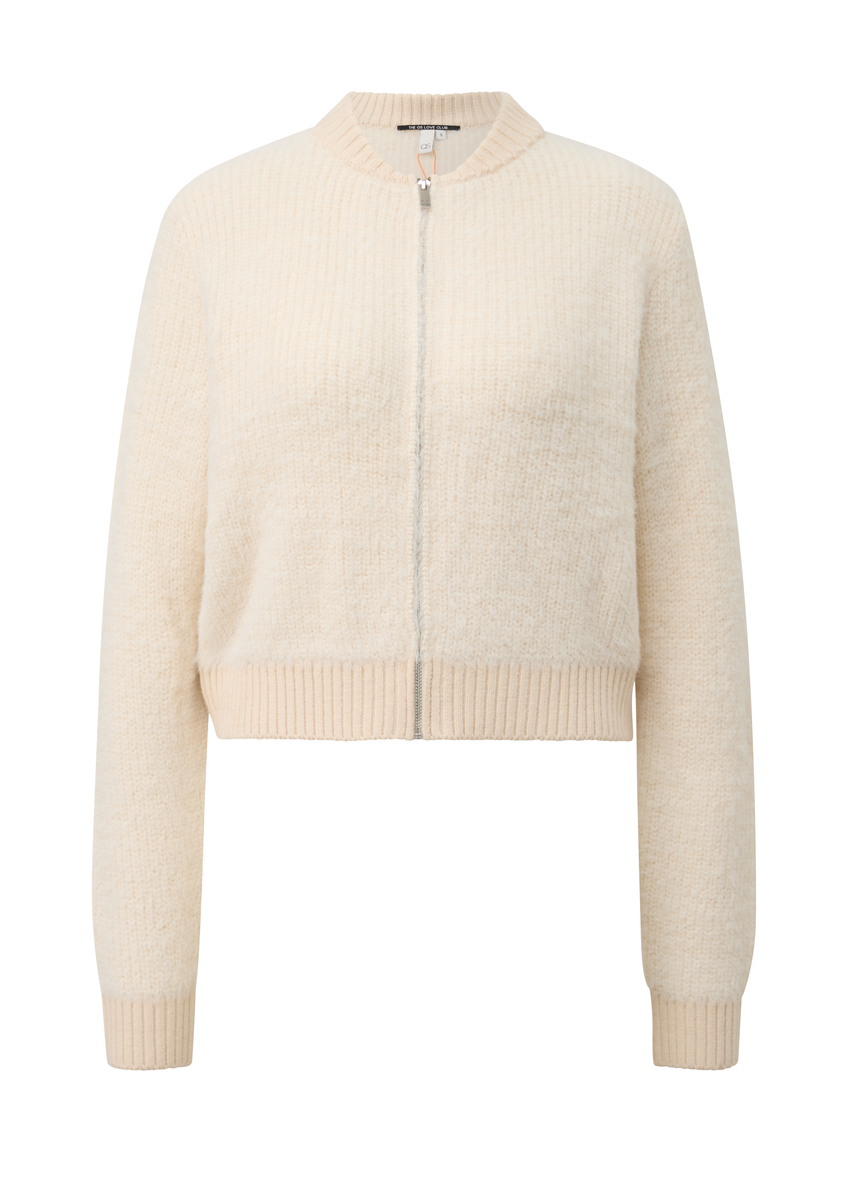 Zacht gebreid blouson-vest