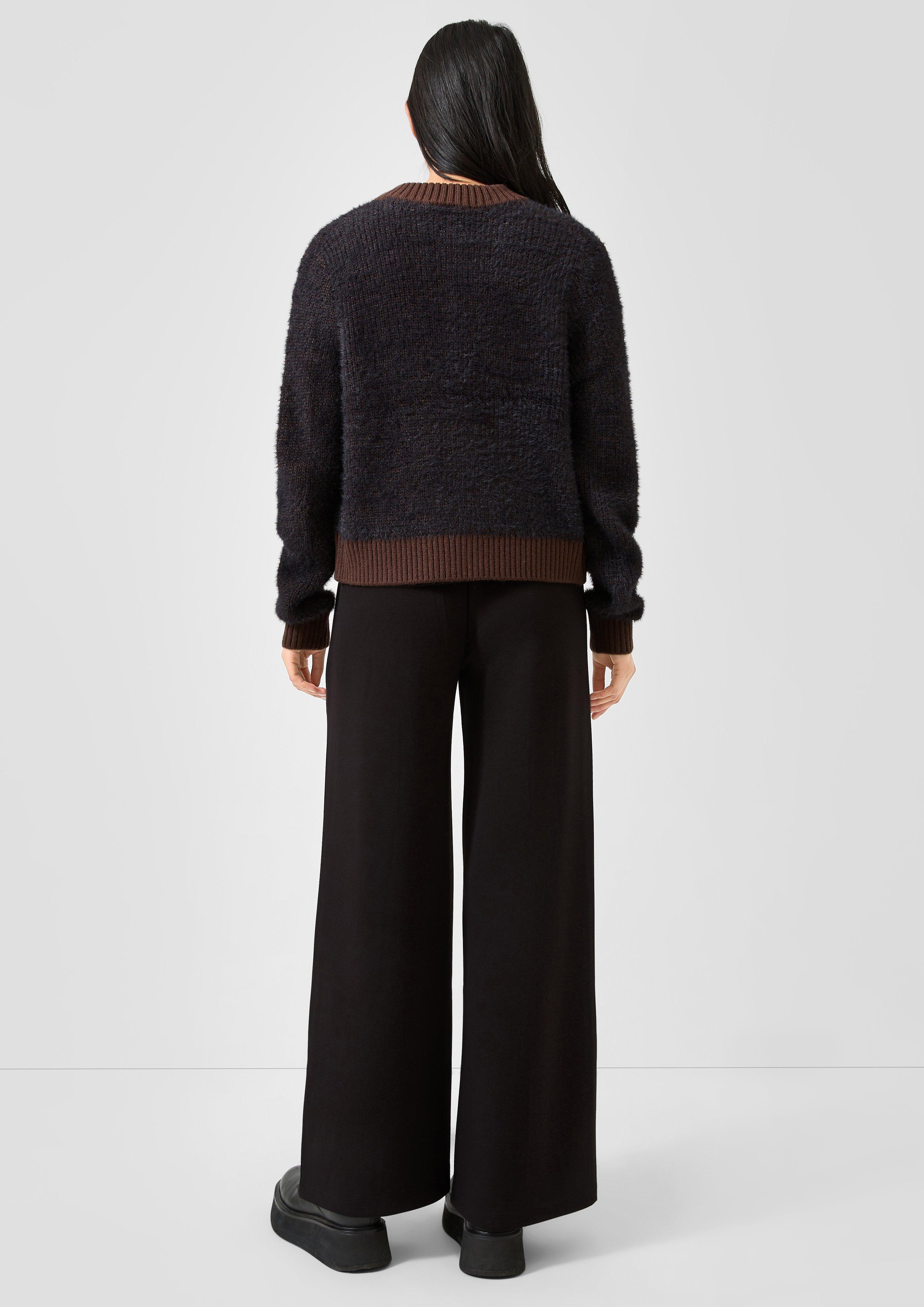 Femmes Cardigan-blouson douillet en brun de QS