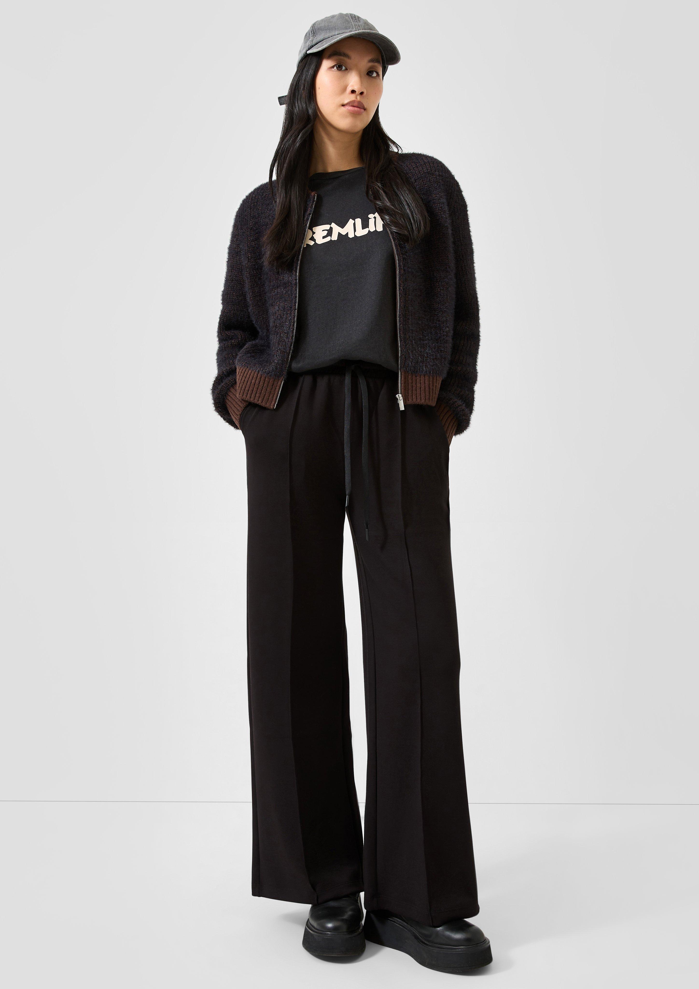 Femmes Cardigan-blouson douillet en brun de QS