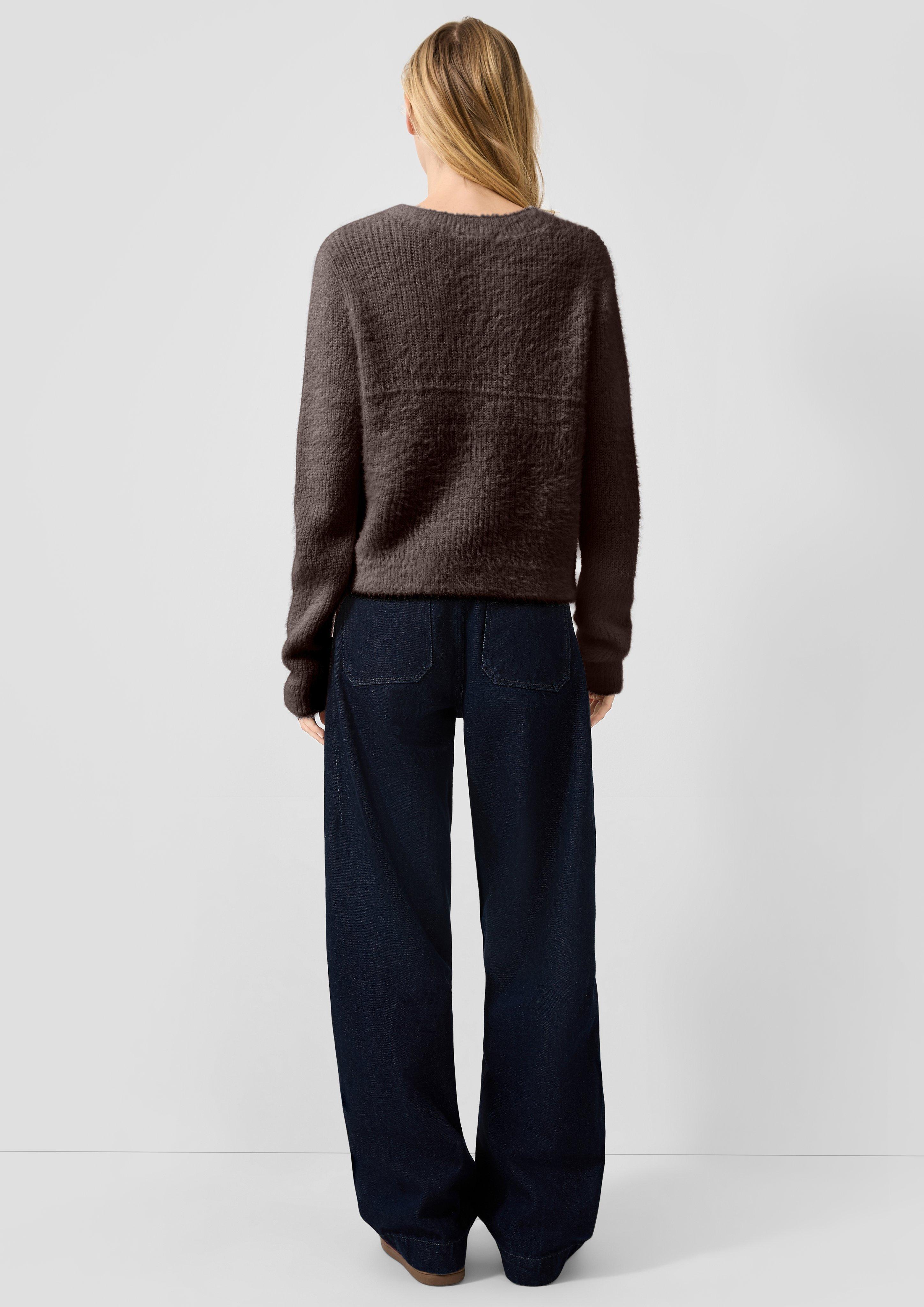 Femmes Pull en tricot en brun de QS
