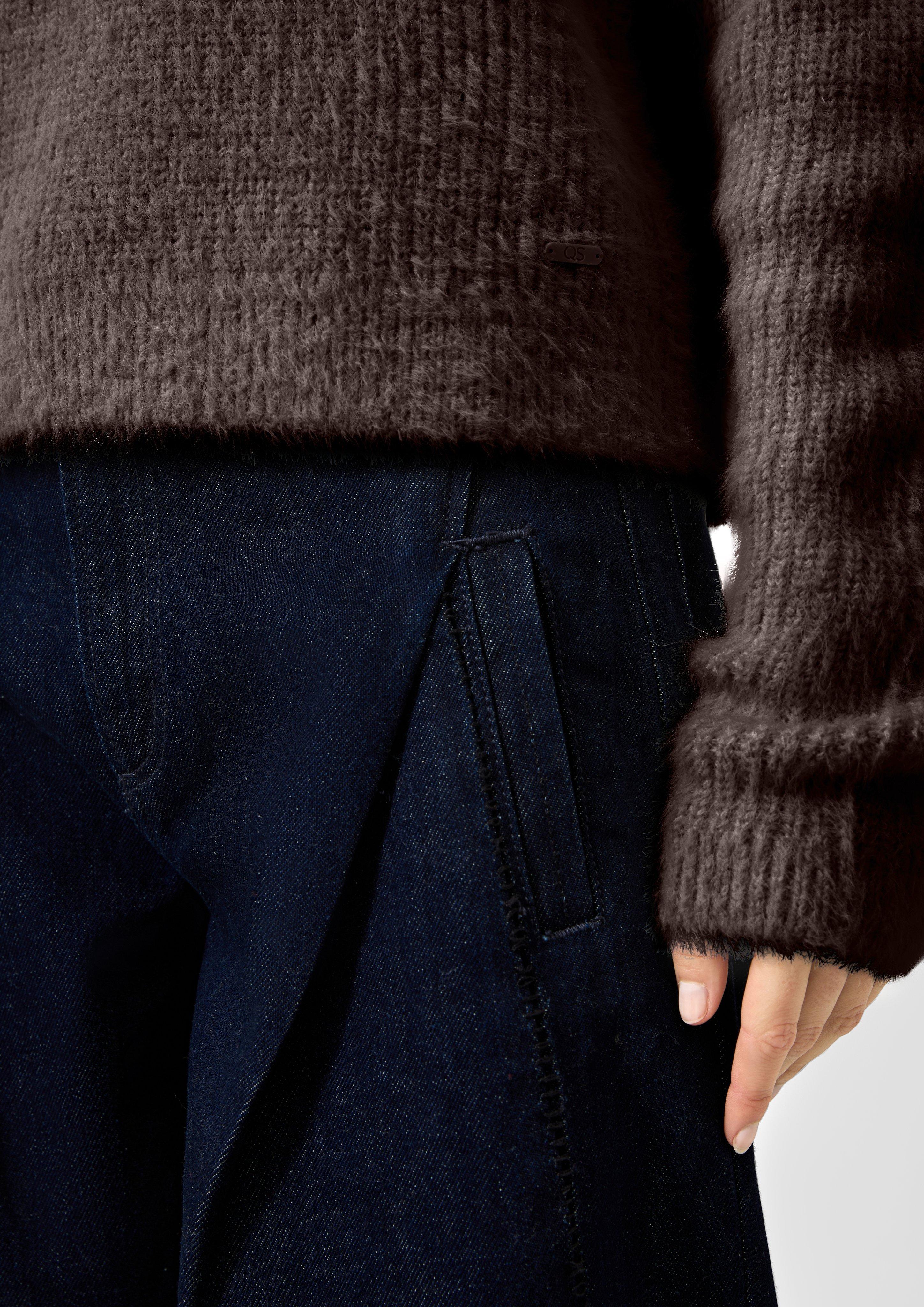 Femmes Pull en tricot en brun de QS