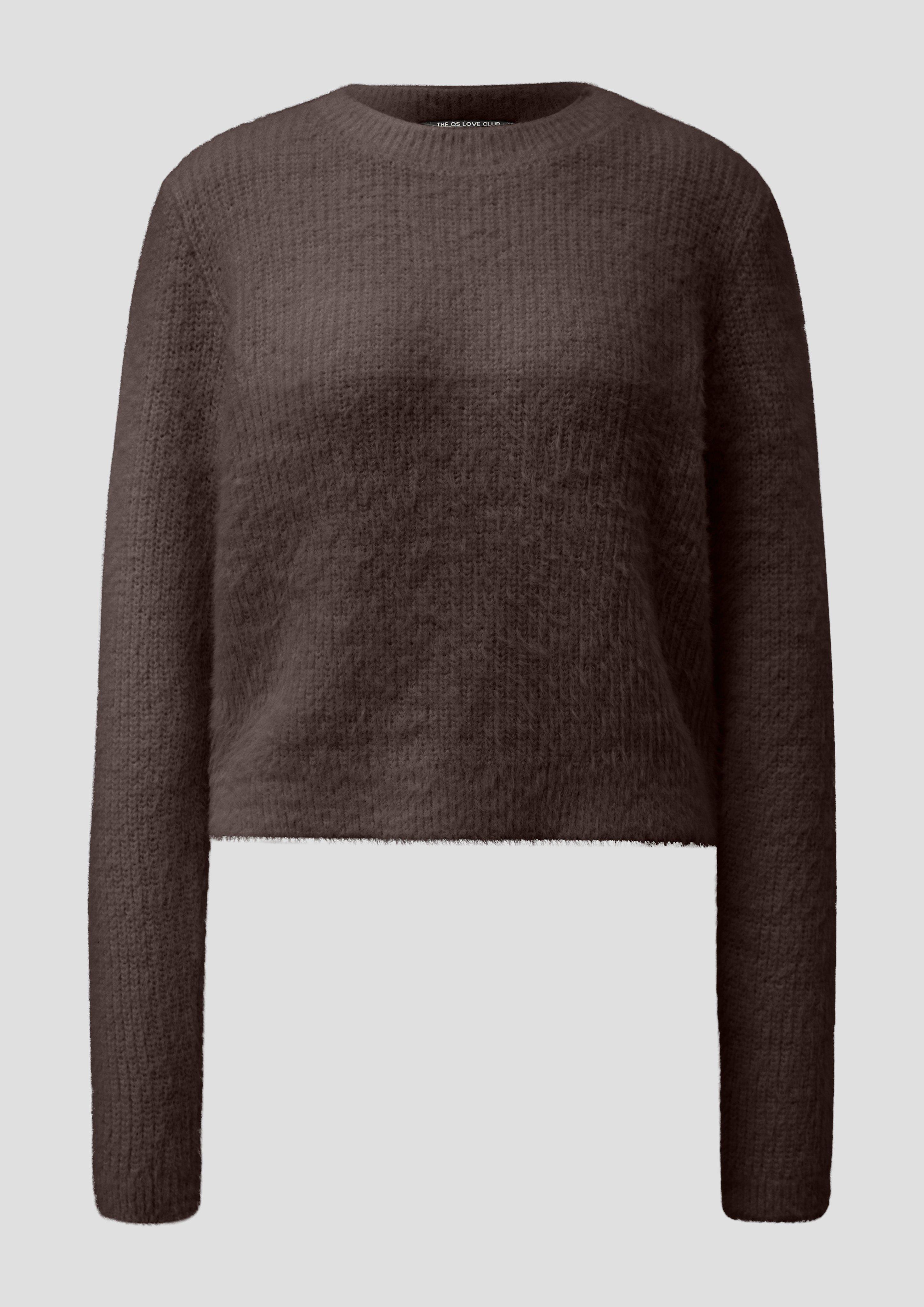 Femmes Pull en tricot en brun de QS