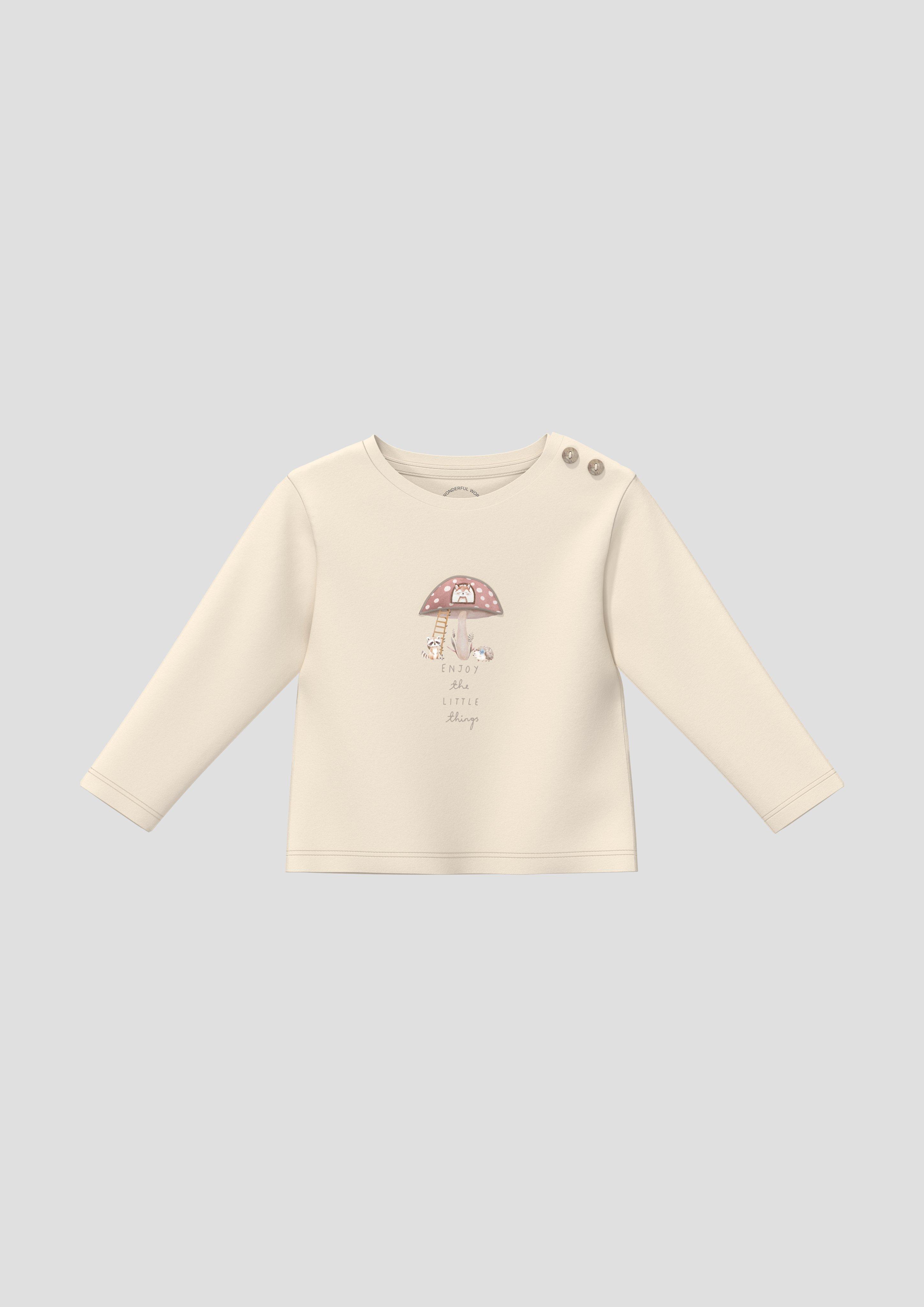 Kinder Unisex T-Shirt mit Artwork in beige von s.Oliver