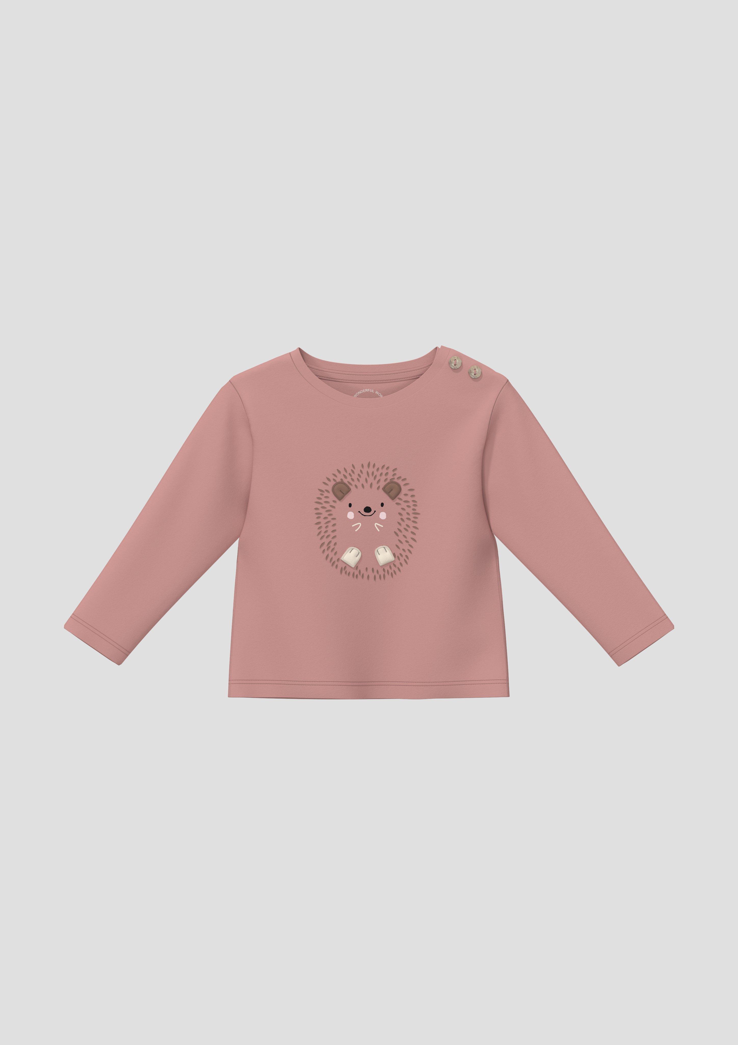 Kinder Unisex T-Shirt mit Artwork in pink von s.Oliver