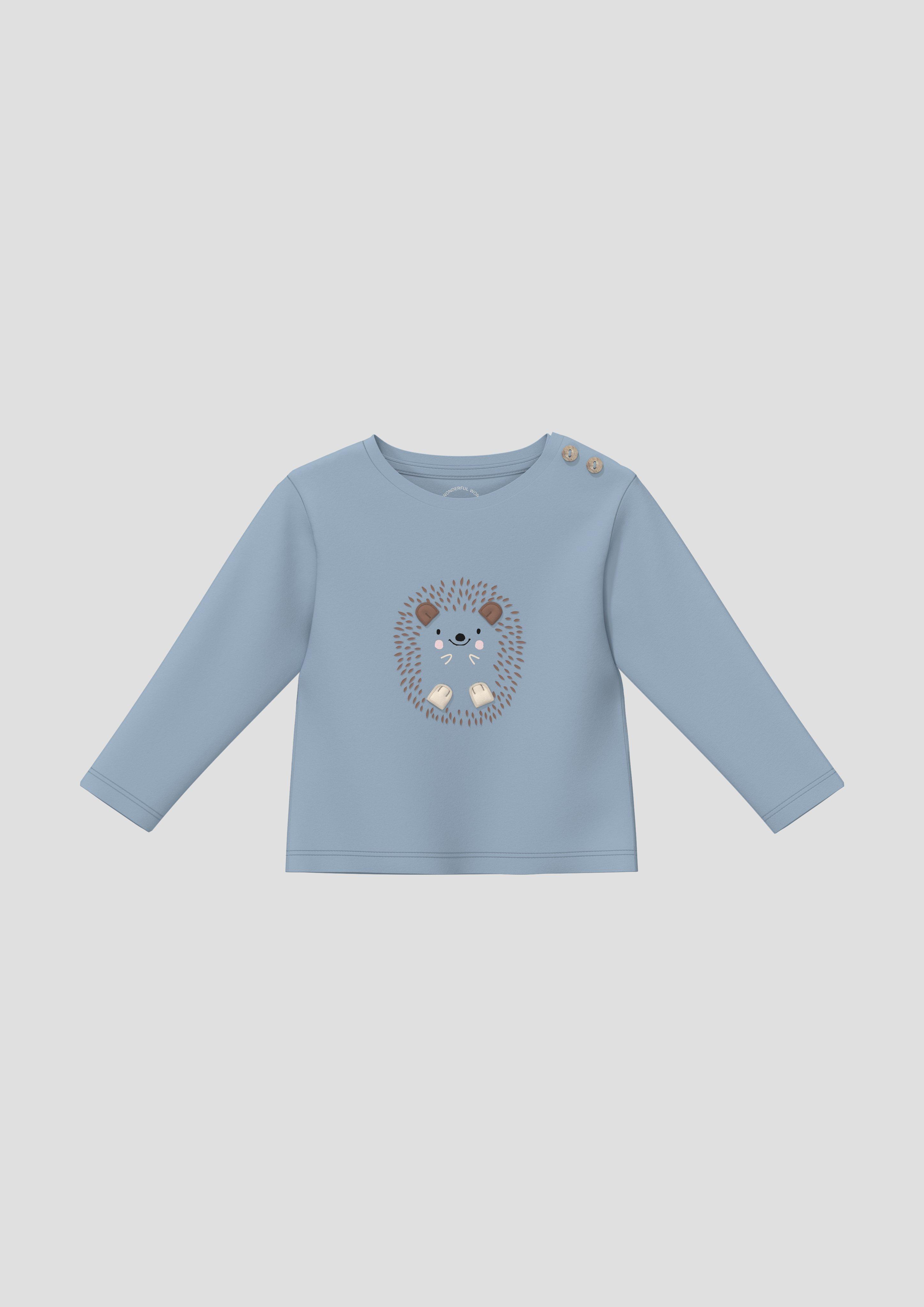 Unisex T-Shirt mit Artwork in Farbe blau von s.Oliver