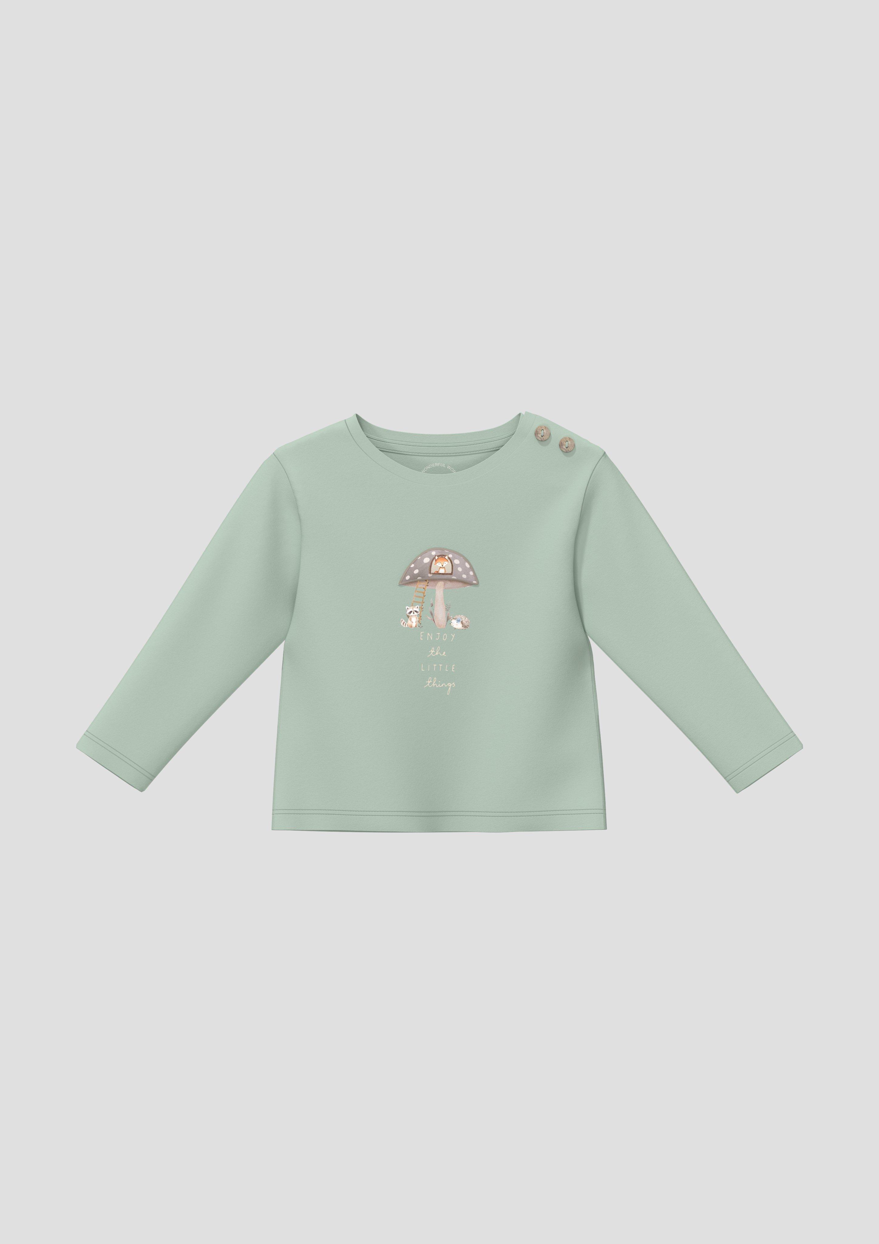 Kinder Unisex T-Shirt mit Artwork in grün von s.Oliver