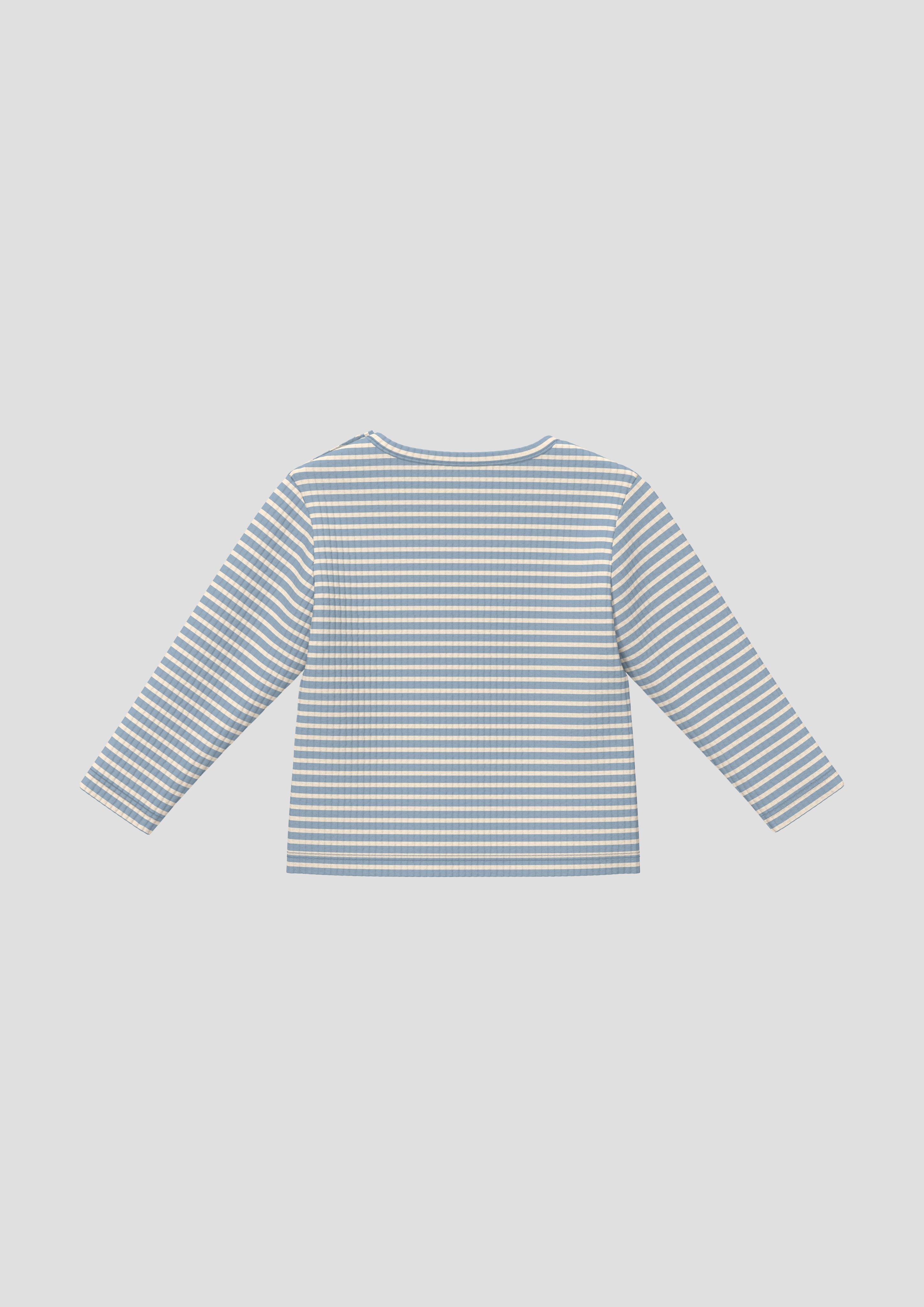 Kinder Weiches Unisex Rippshirt mit Stickerei in blau von s.Oliver