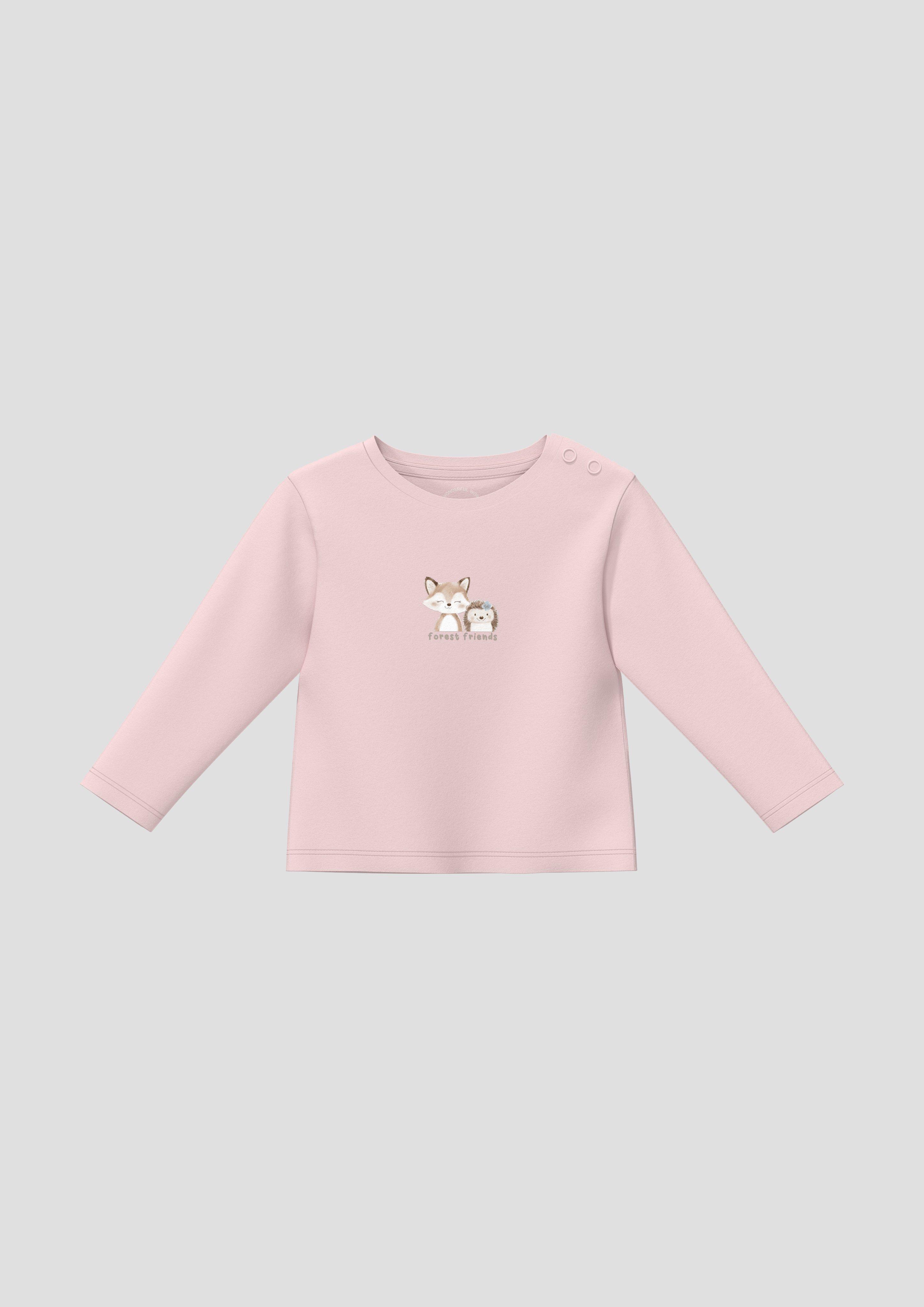 Kinder Unisex T-Shirt mit Print in pink von s.Oliver
