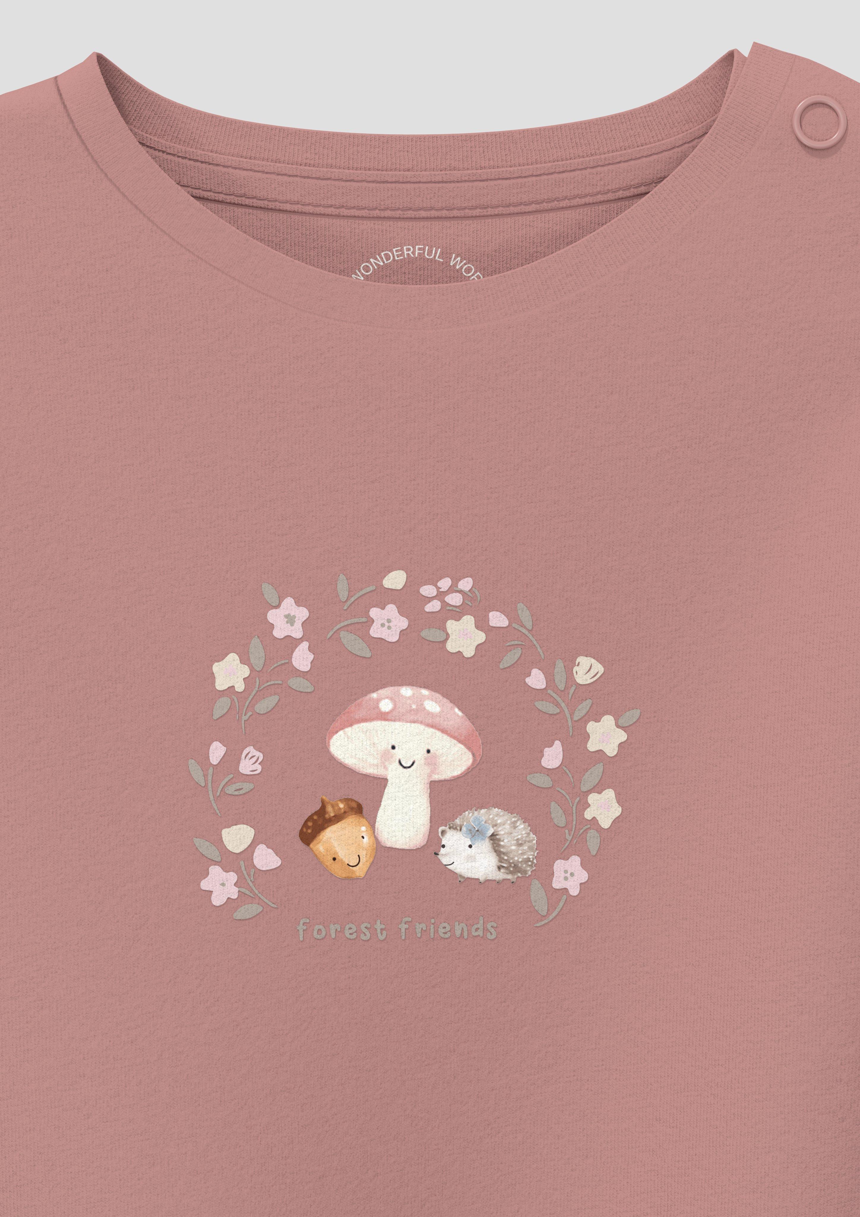 Kinder Unisex T-Shirt mit Print in pink von s.Oliver