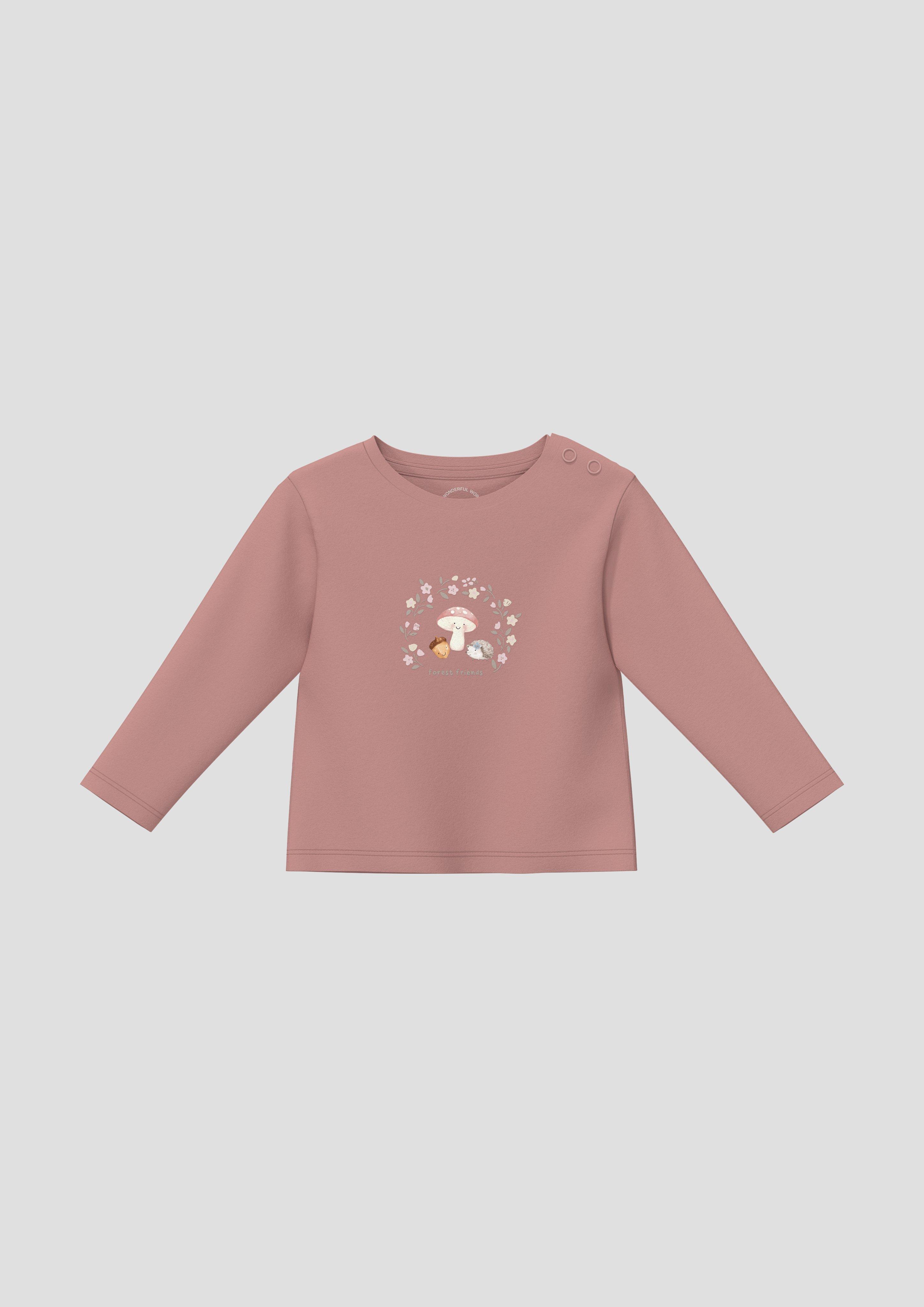 Unisex T-Shirt mit Print in Farbe altrosa von s.Oliver