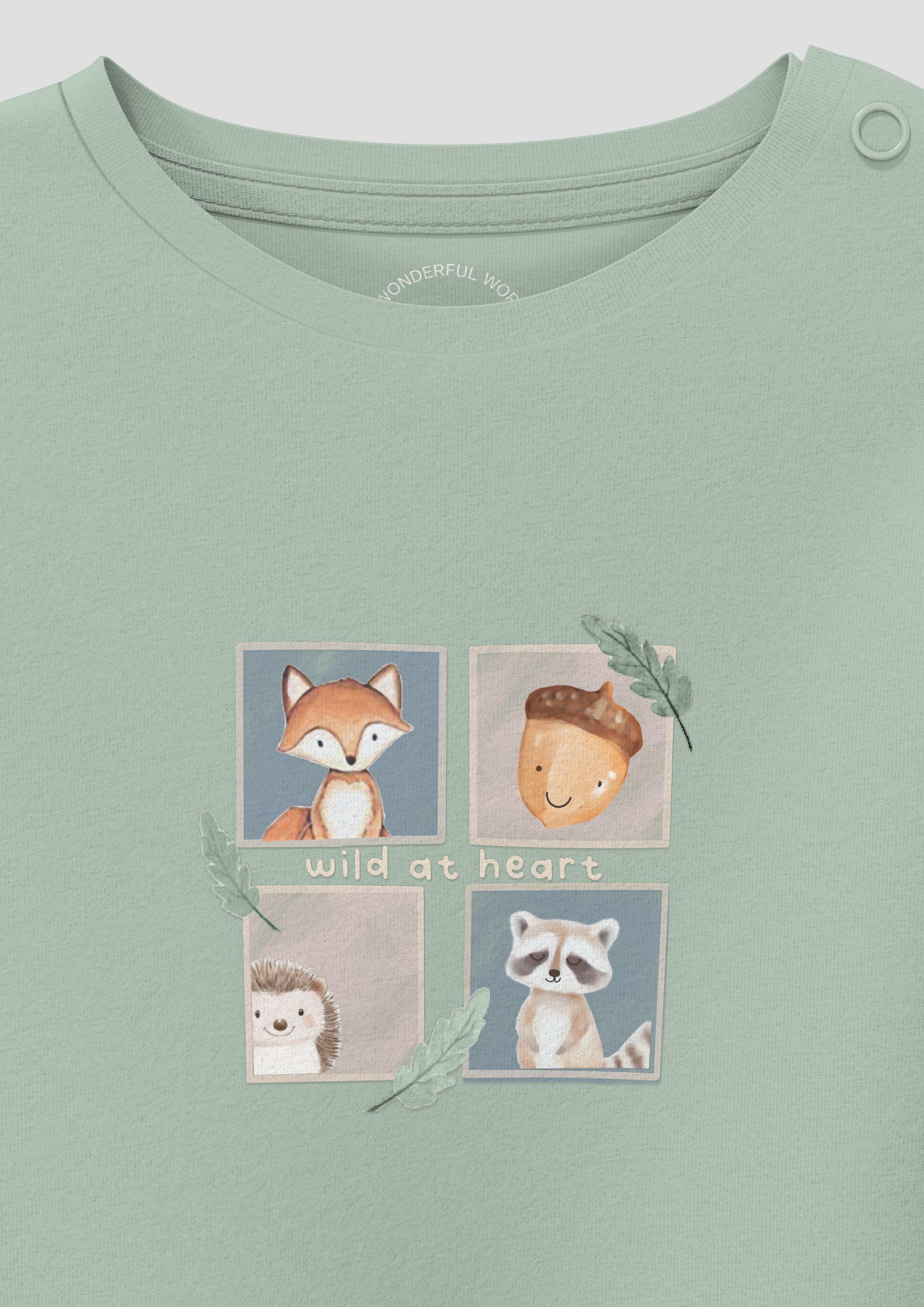 Kinder Unisex T-Shirt mit Print in grün von s.Oliver