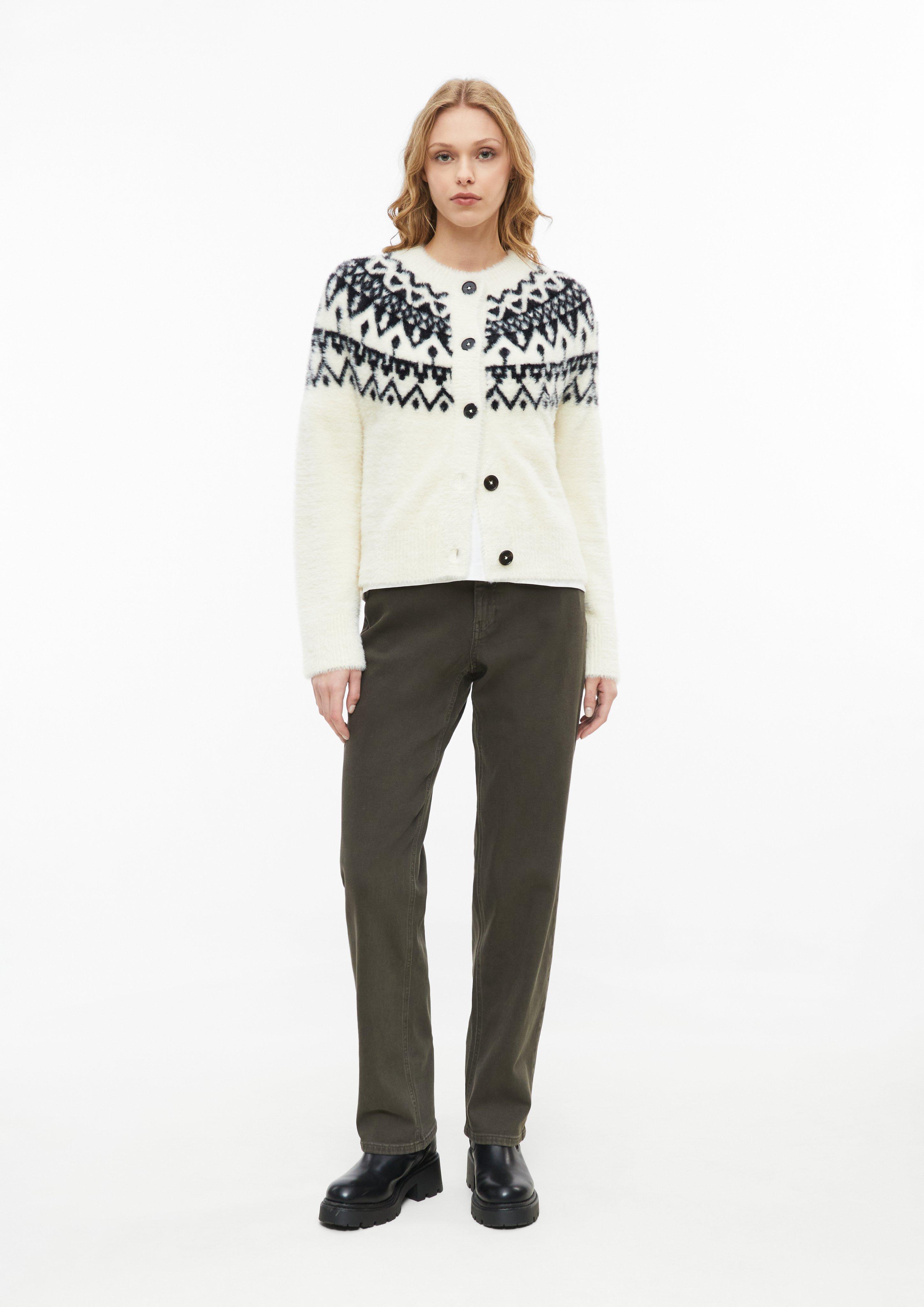 Jeans Karolin / Mid Rise / Straight in Farbe olivgrün von s.Oliver