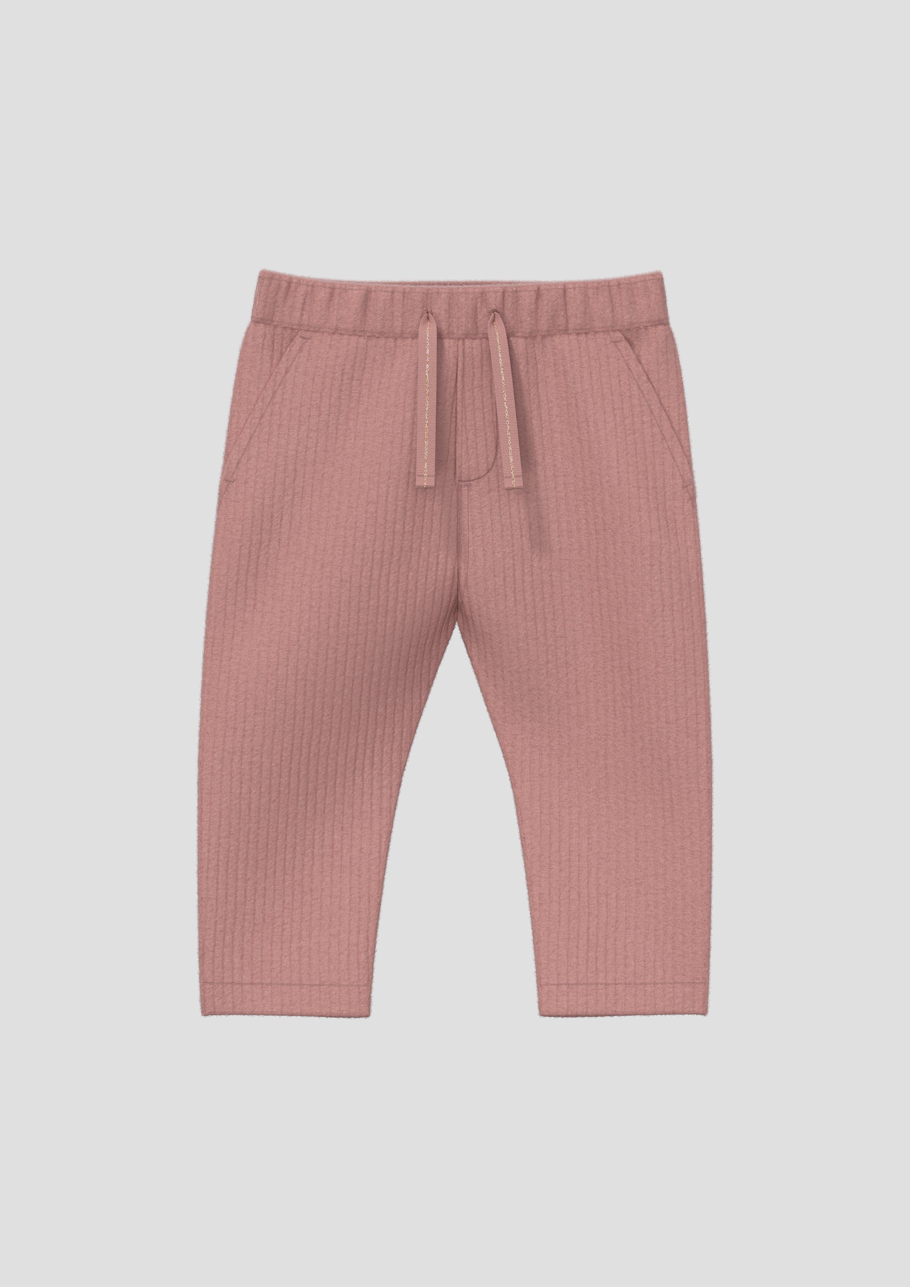 Junior Pantalon de jogging unisexe en velours côtelé doux en rose de s.Oliver