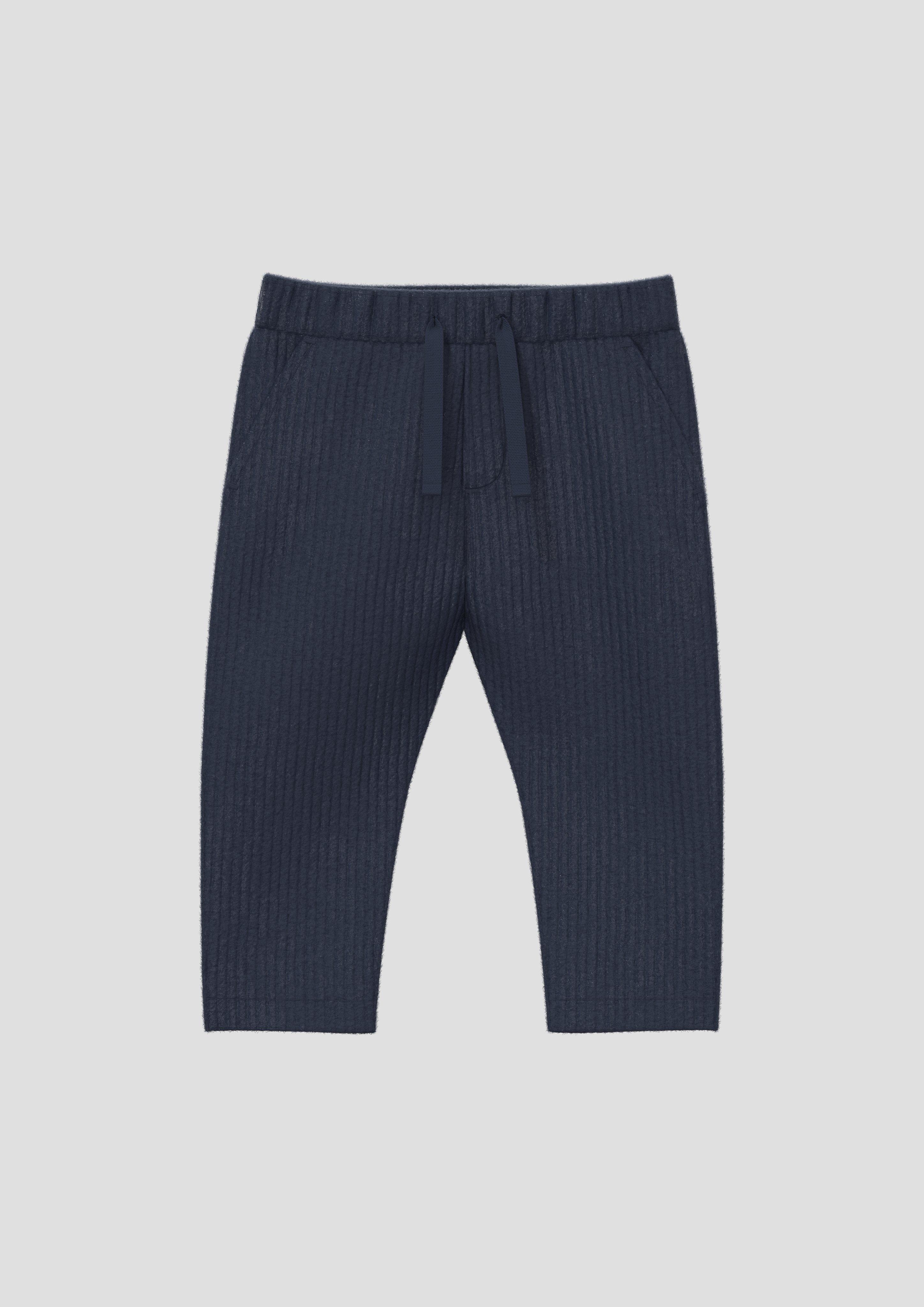 Pantalon de jogging unisexe en velours côtelé doux en bleu marine de s.Oliver