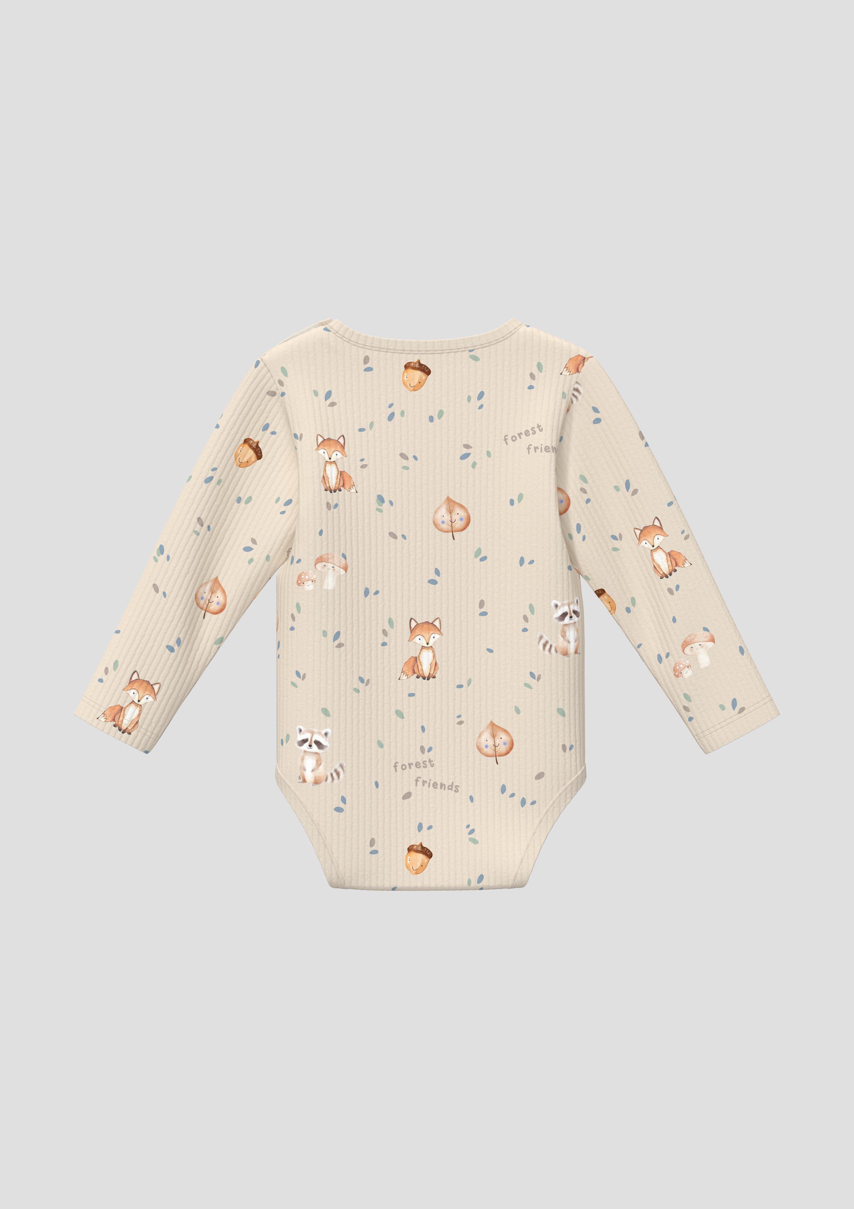 Kinder Weicher Unisex Body mit Rippstruktur in beige von s.Oliver