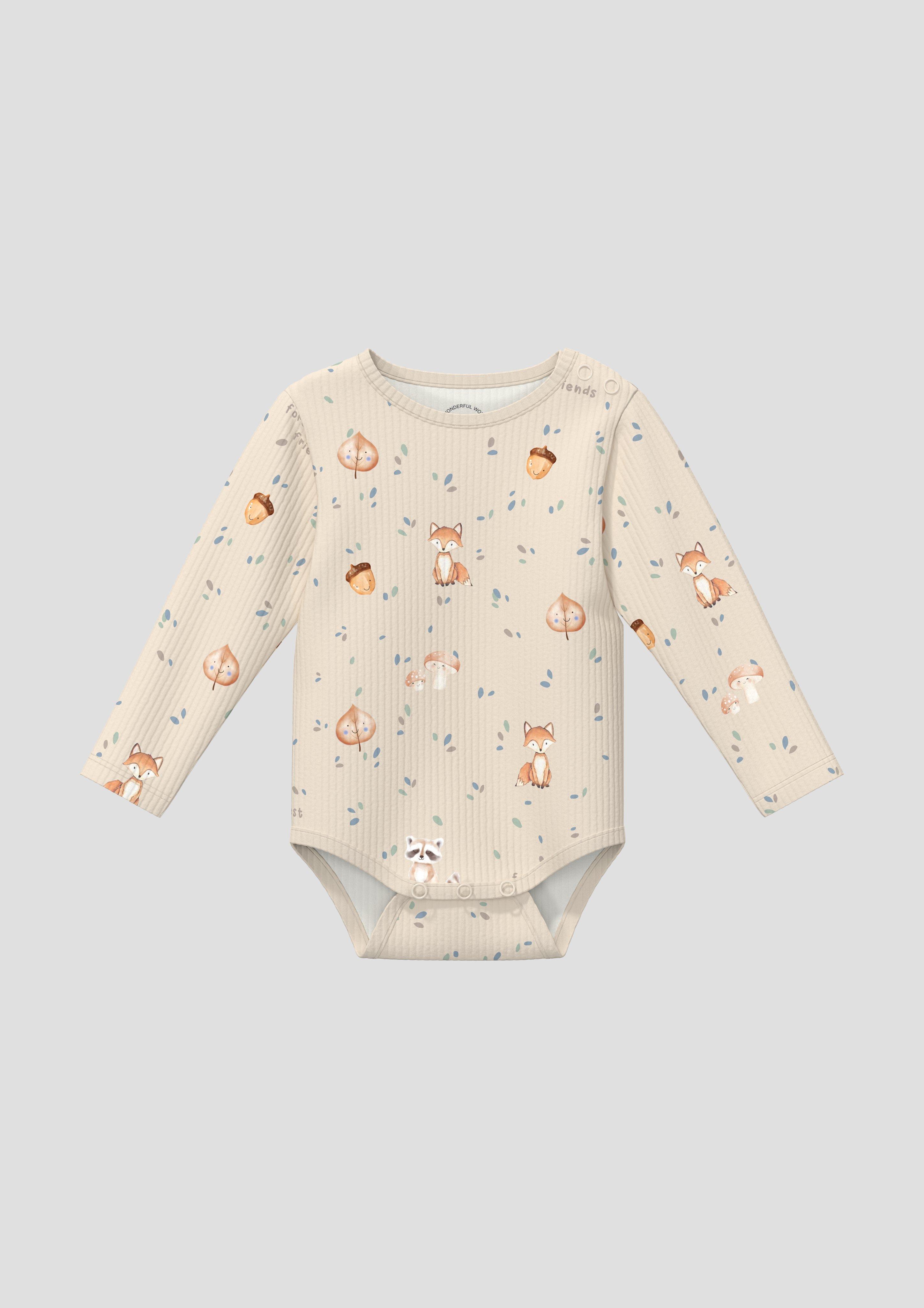 Kinder Weicher Unisex Body mit Rippstruktur in beige von s.Oliver