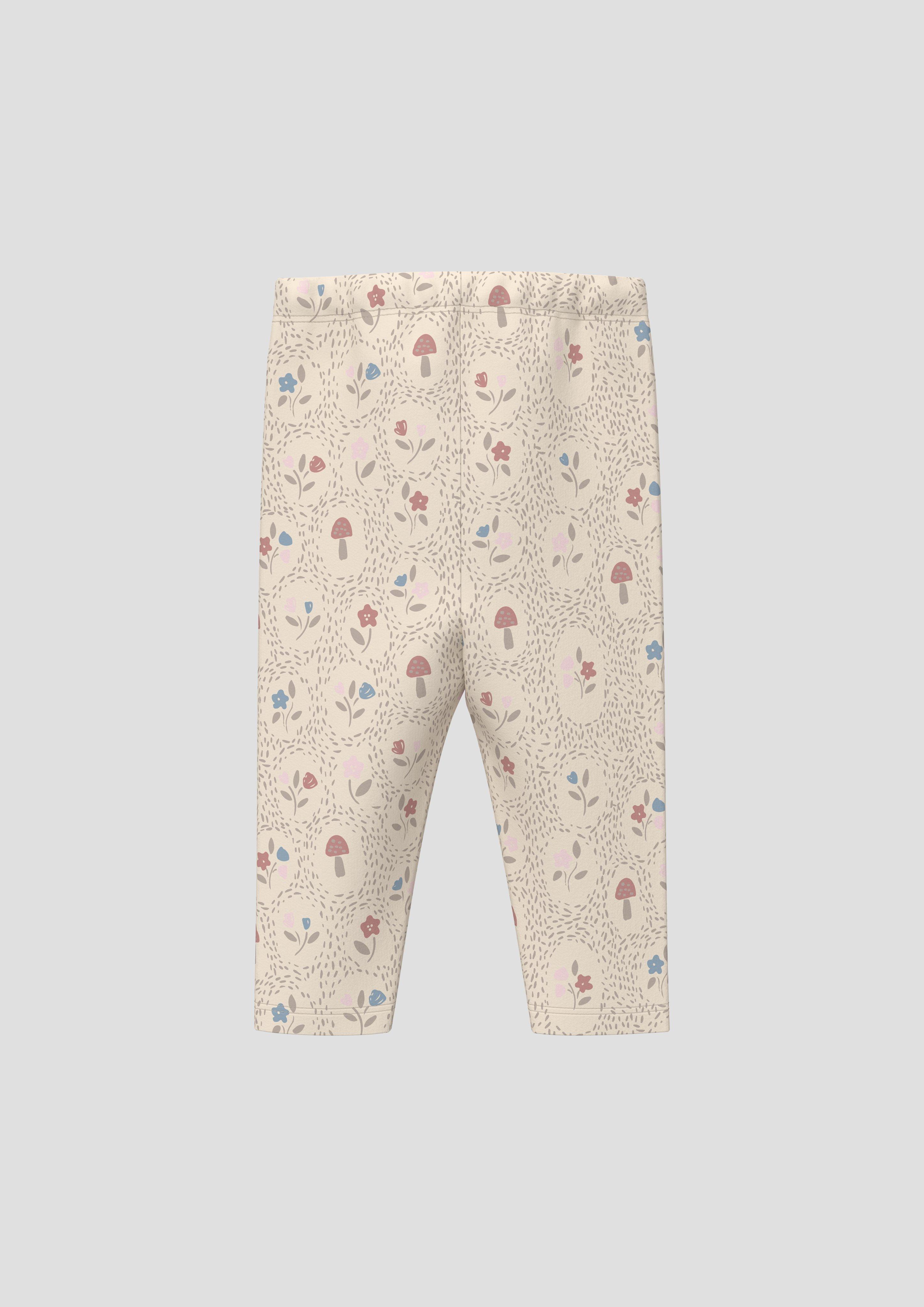 Kinder Leggings mit All-over-Print in beige von s.Oliver