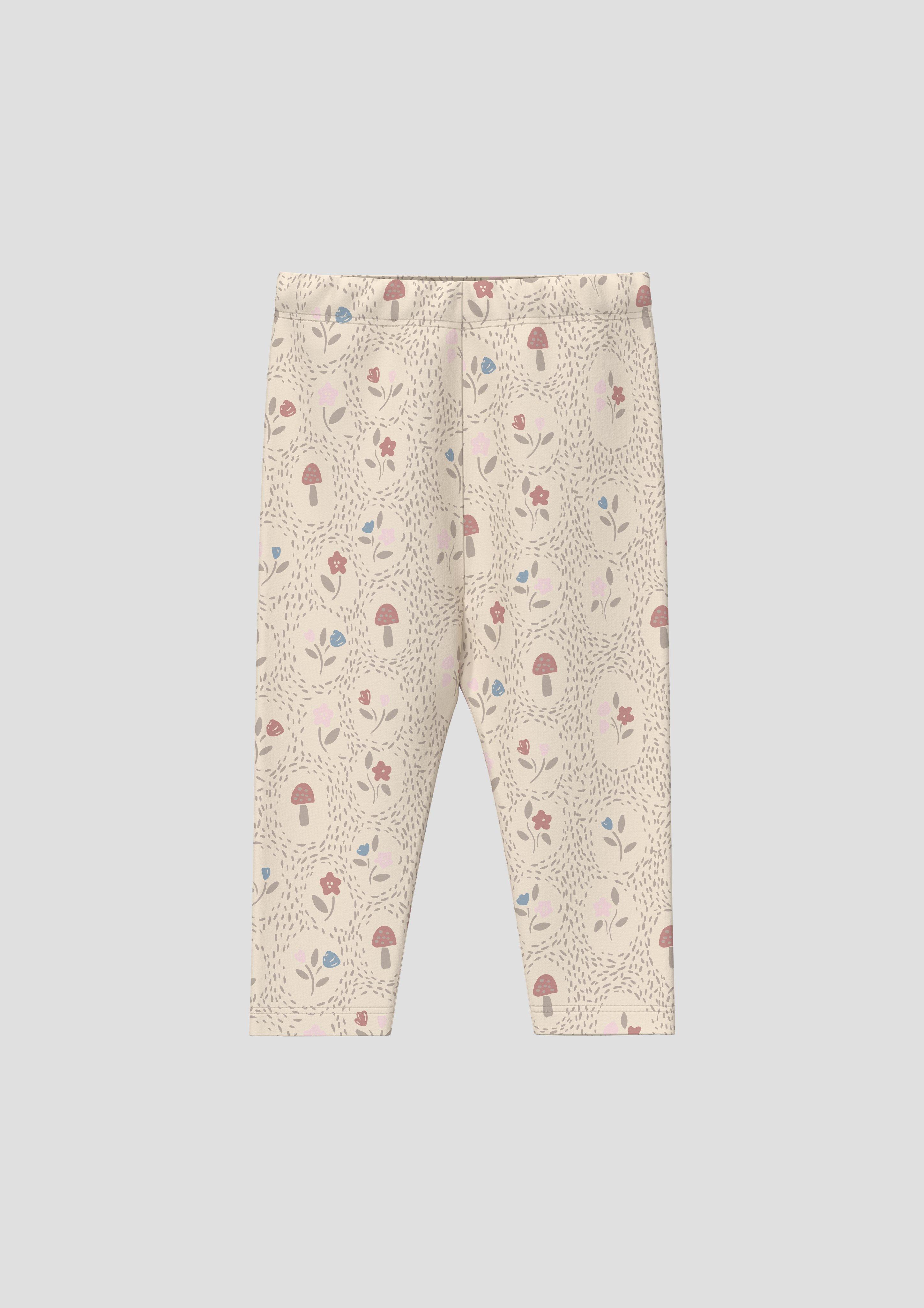 Leggings met all-over-print in lichtbeige van s.Oliver