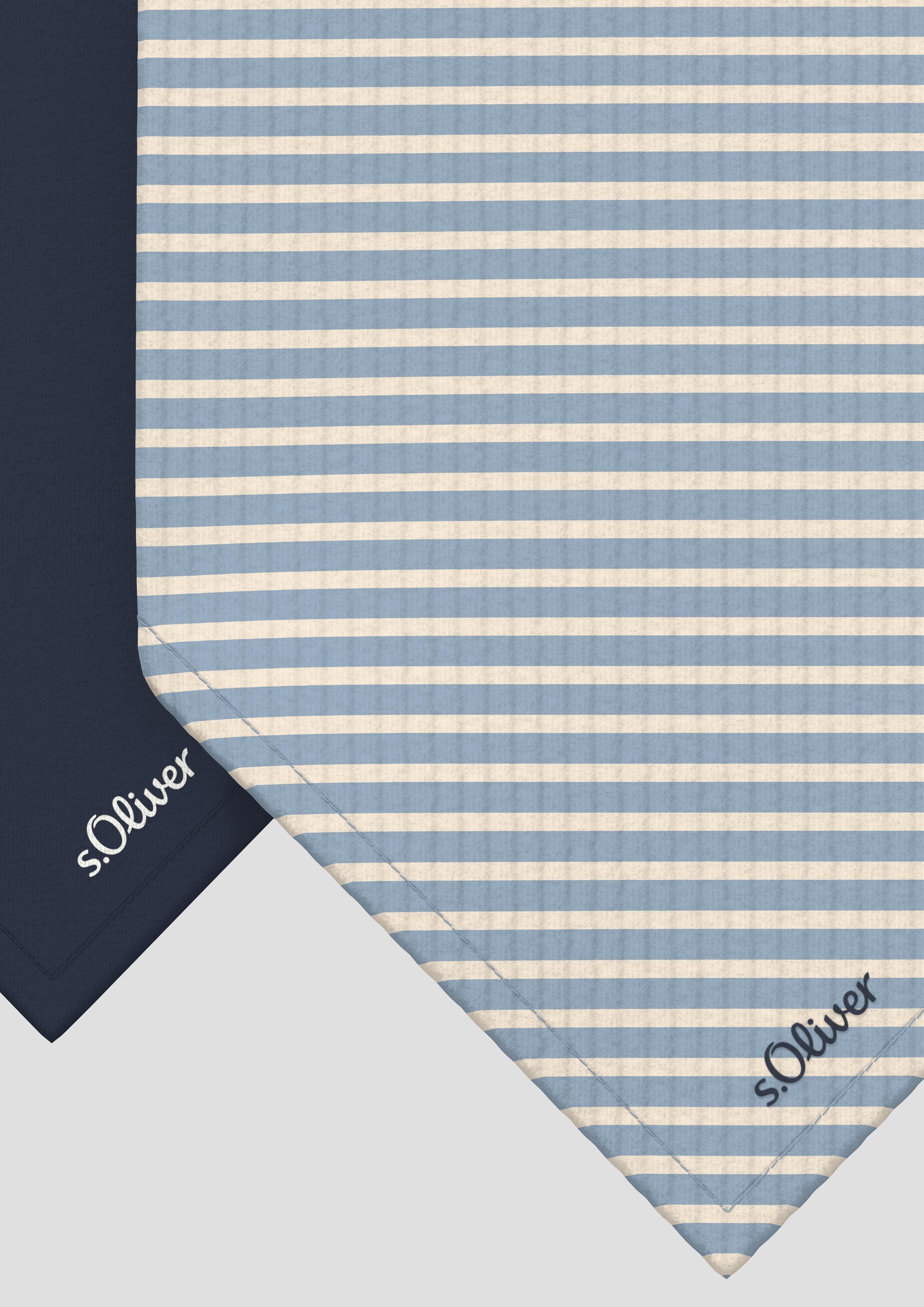 Junior Set van 2 unisex driehoekige sjaaltjes in blauw van s.Oliver