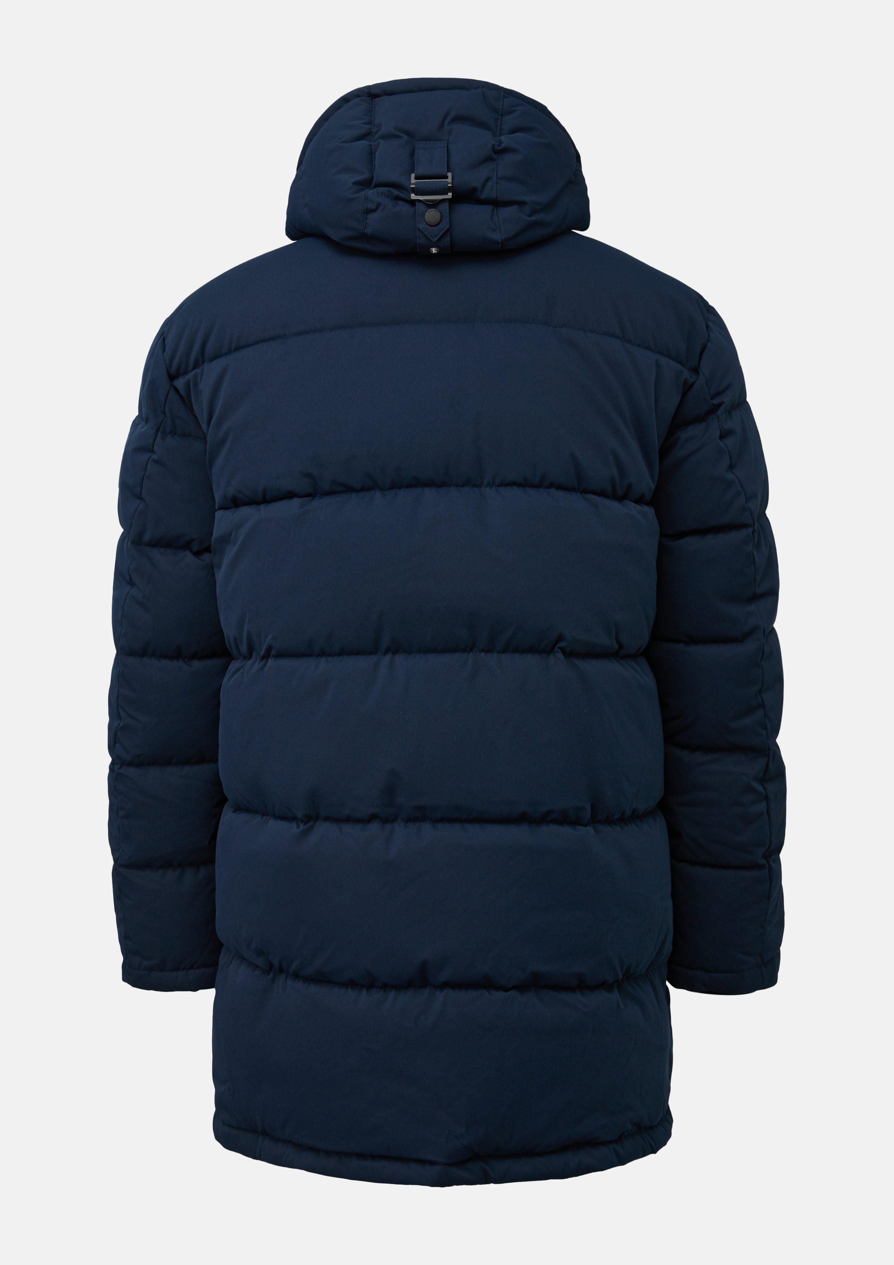 Hommes Veste matelassée chaude avec capuche amovible en bleu de s.Oliver Men Big Sizes