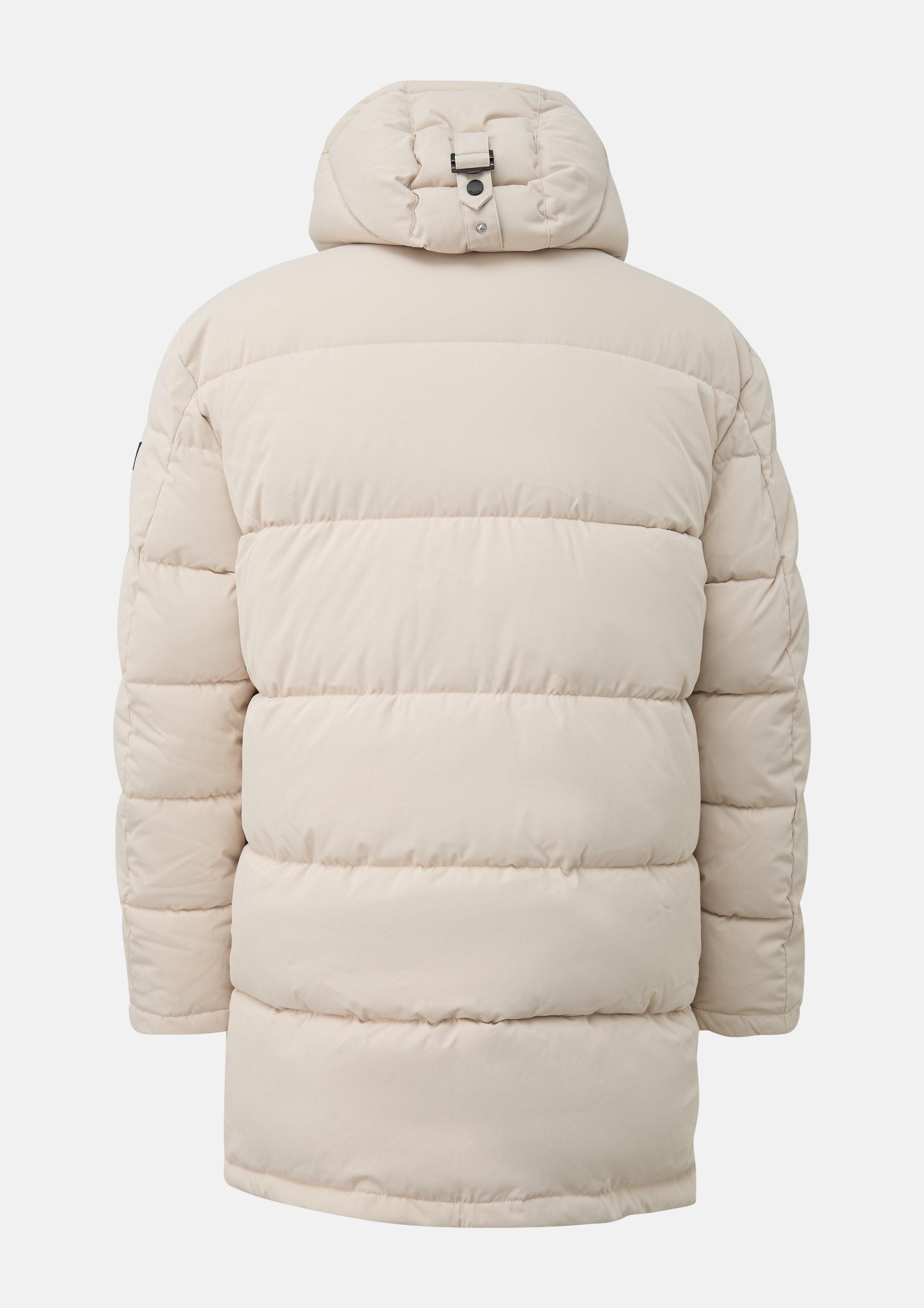 Hommes Veste matelassée chaude avec capuche amovible en beige de s.Oliver Men Big Sizes