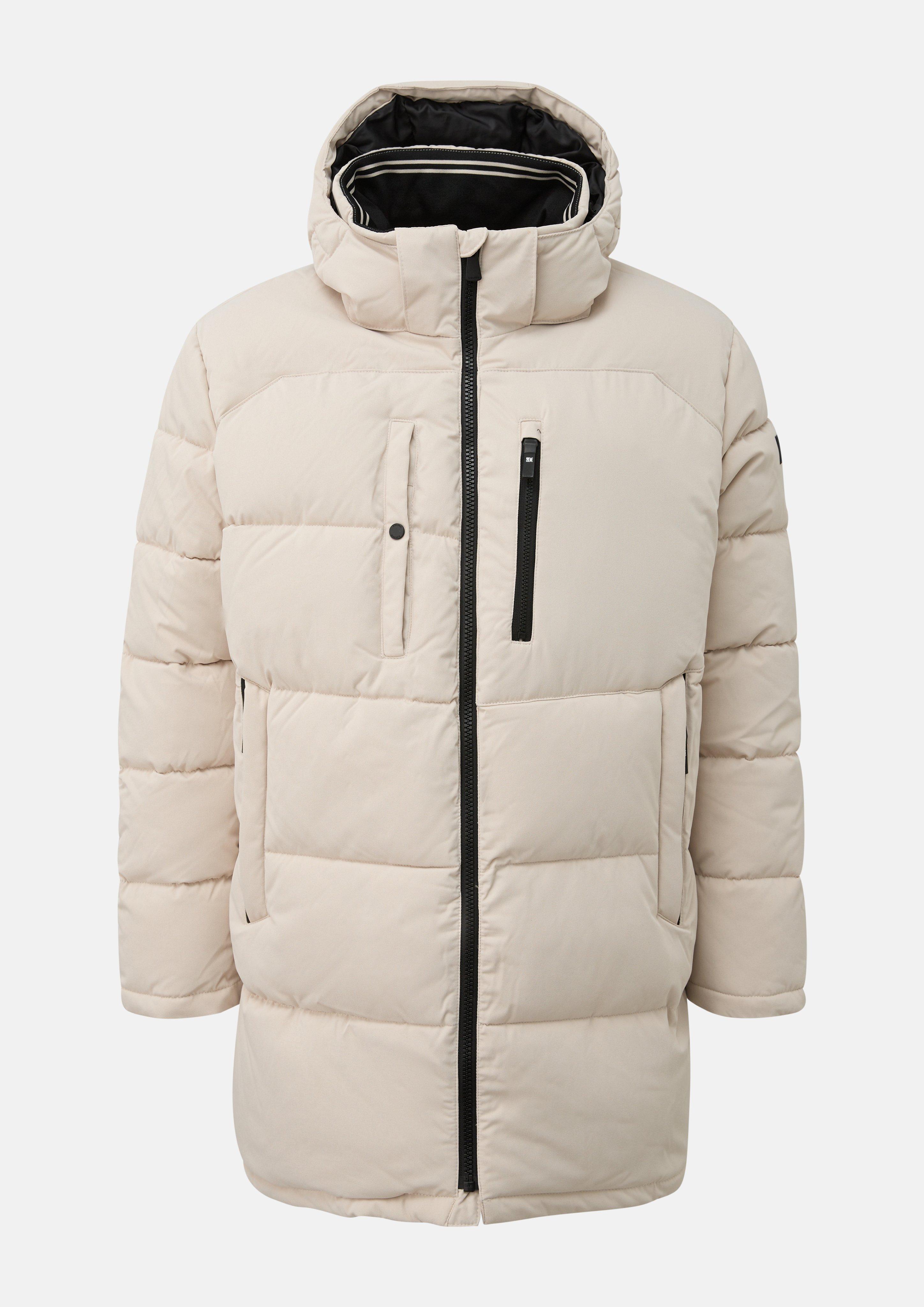 Veste matelassée chaude avec capuche amovible en beige clair de s.Oliver Men Big Sizes