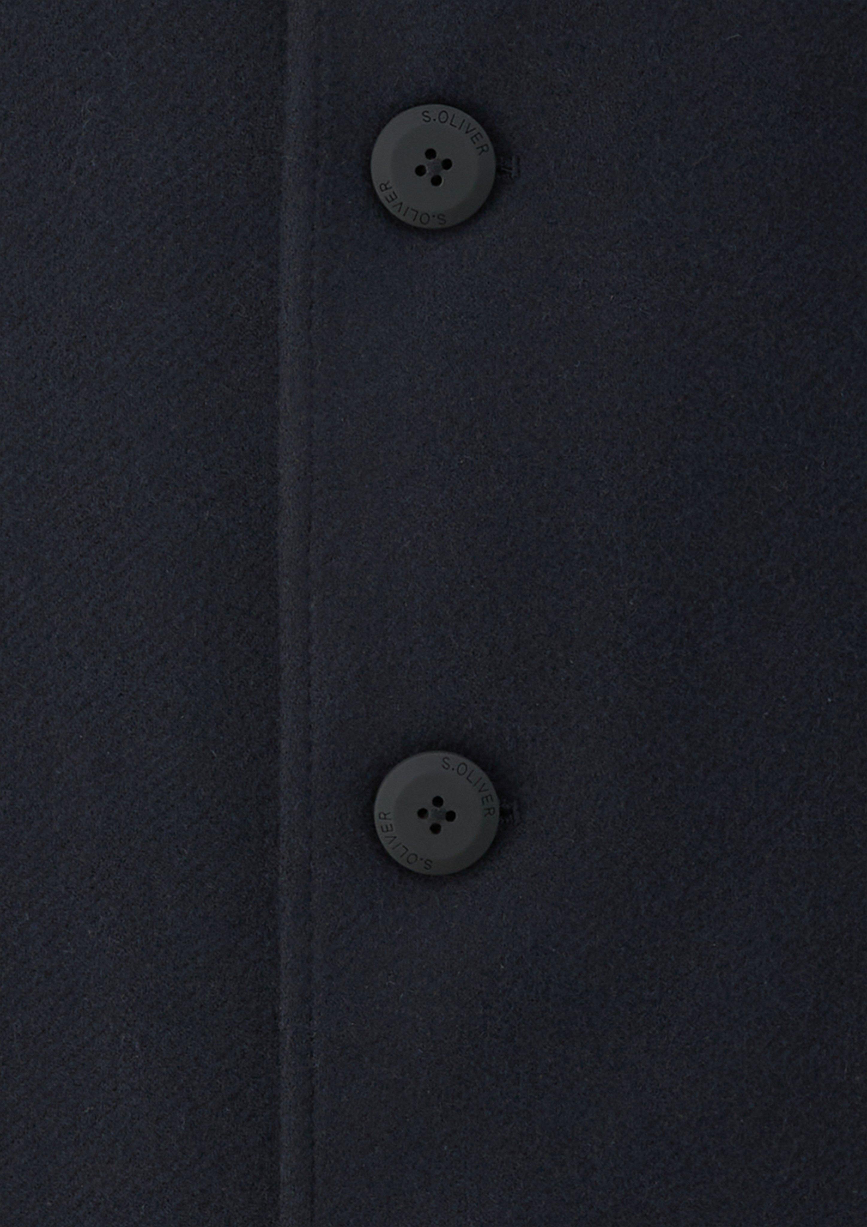 Hommes Manteau d'extérieur aspect laine avec empiècement en bleu de s.Oliver Men Big Sizes