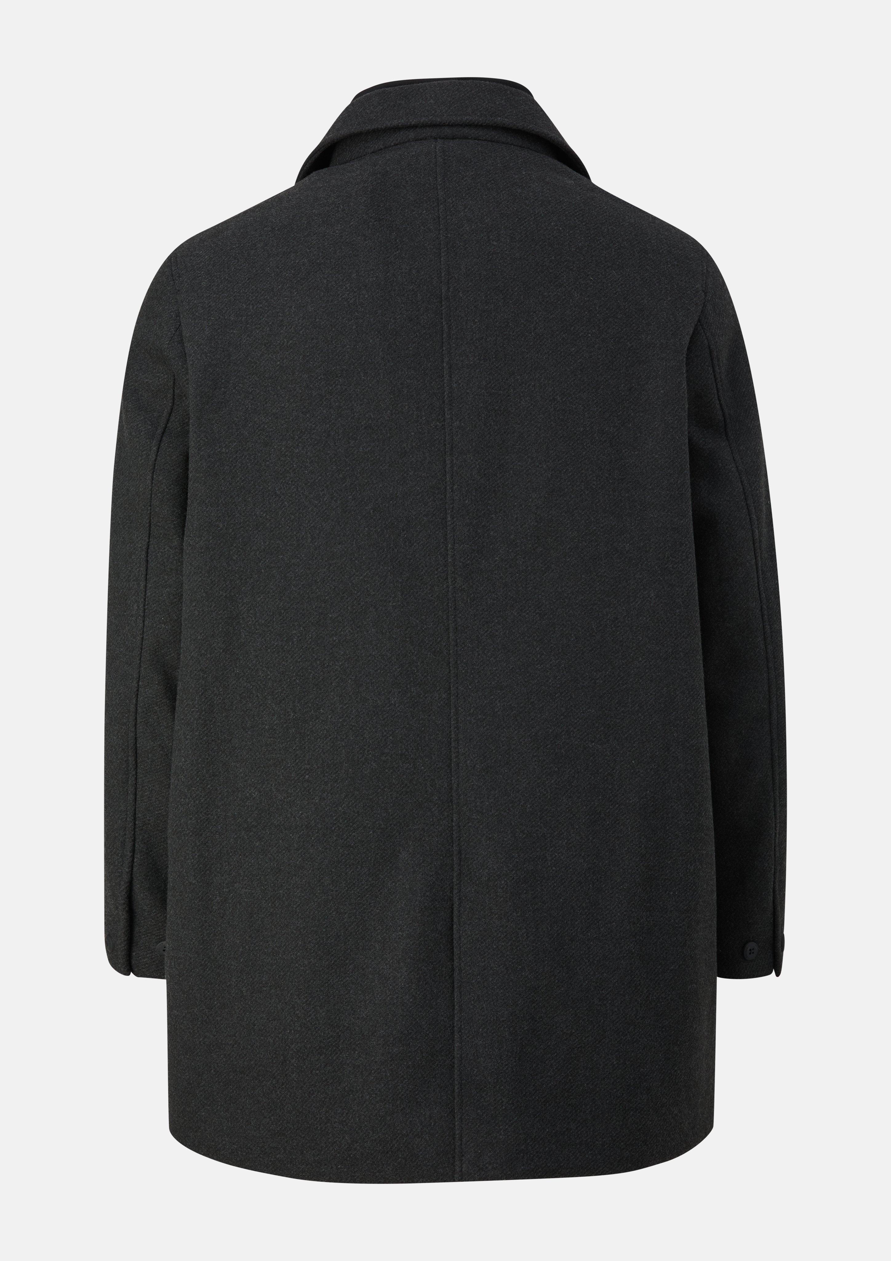Hommes Manteau d'extérieur aspect laine avec empiècement en gris de s.Oliver Men Big Sizes