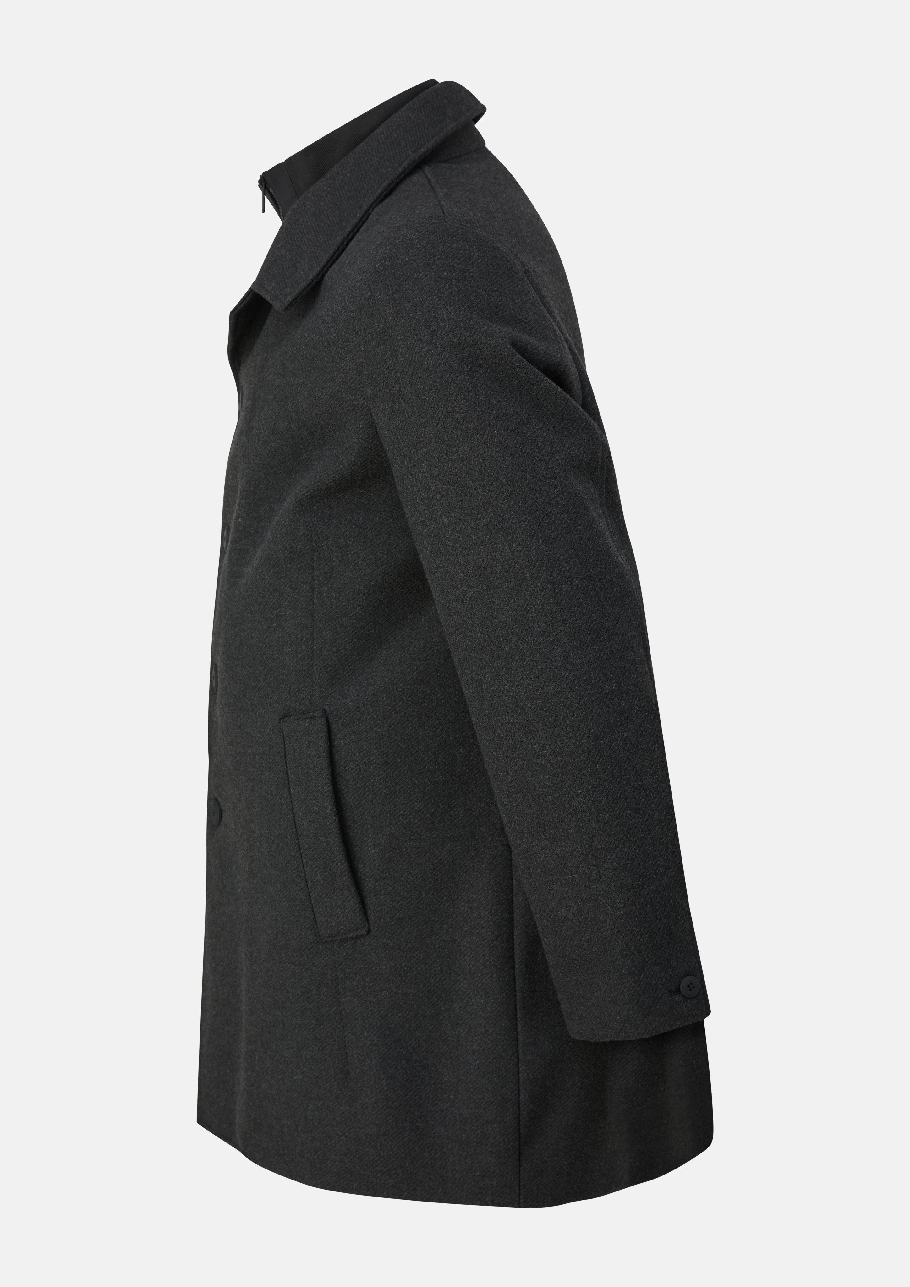 Hommes Manteau d'extérieur aspect laine avec empiècement en gris de s.Oliver Men Big Sizes