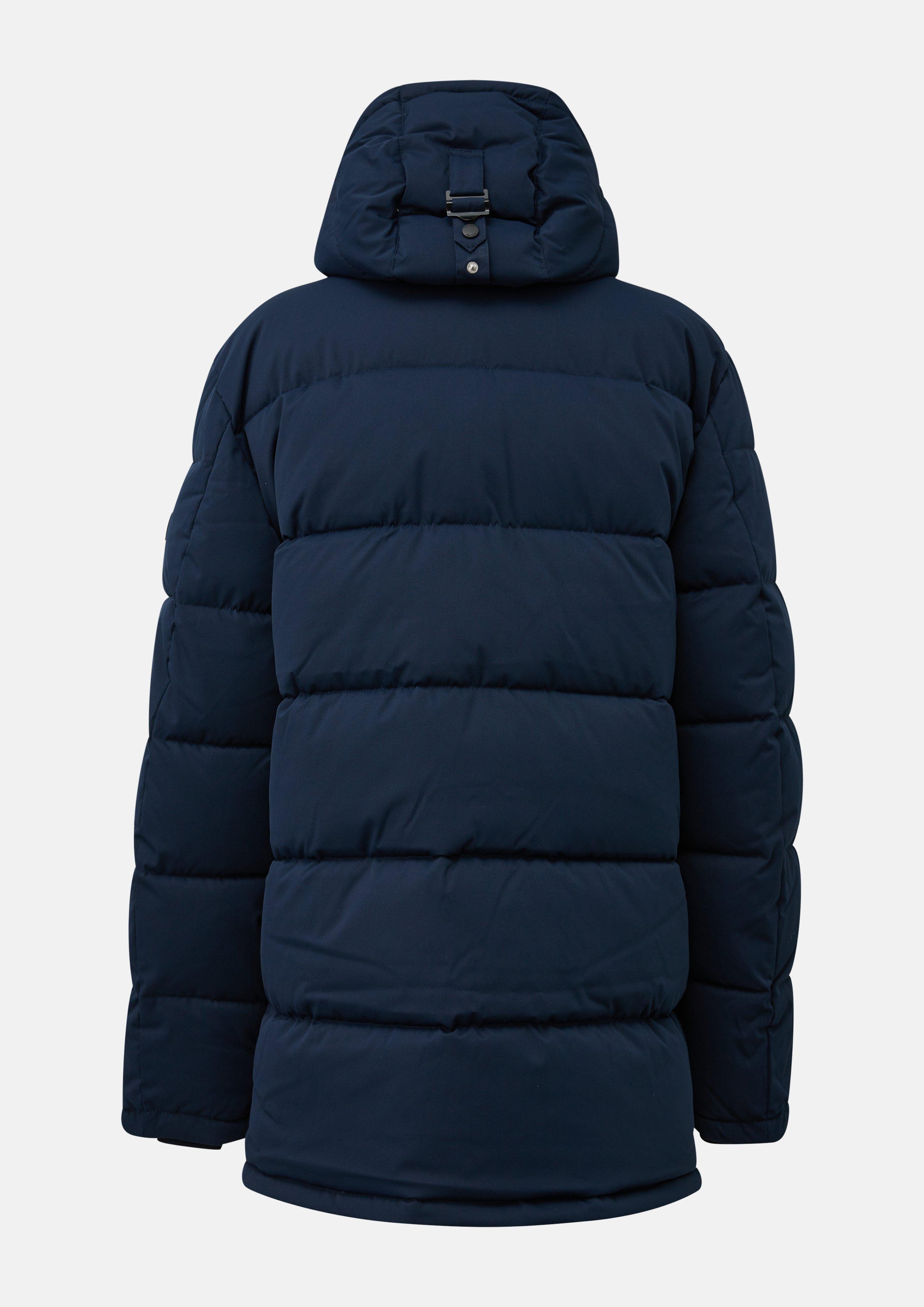 Hommes Veste matelassée chaude avec capuche amovible en bleu de s.Oliver Men Tall Sizes