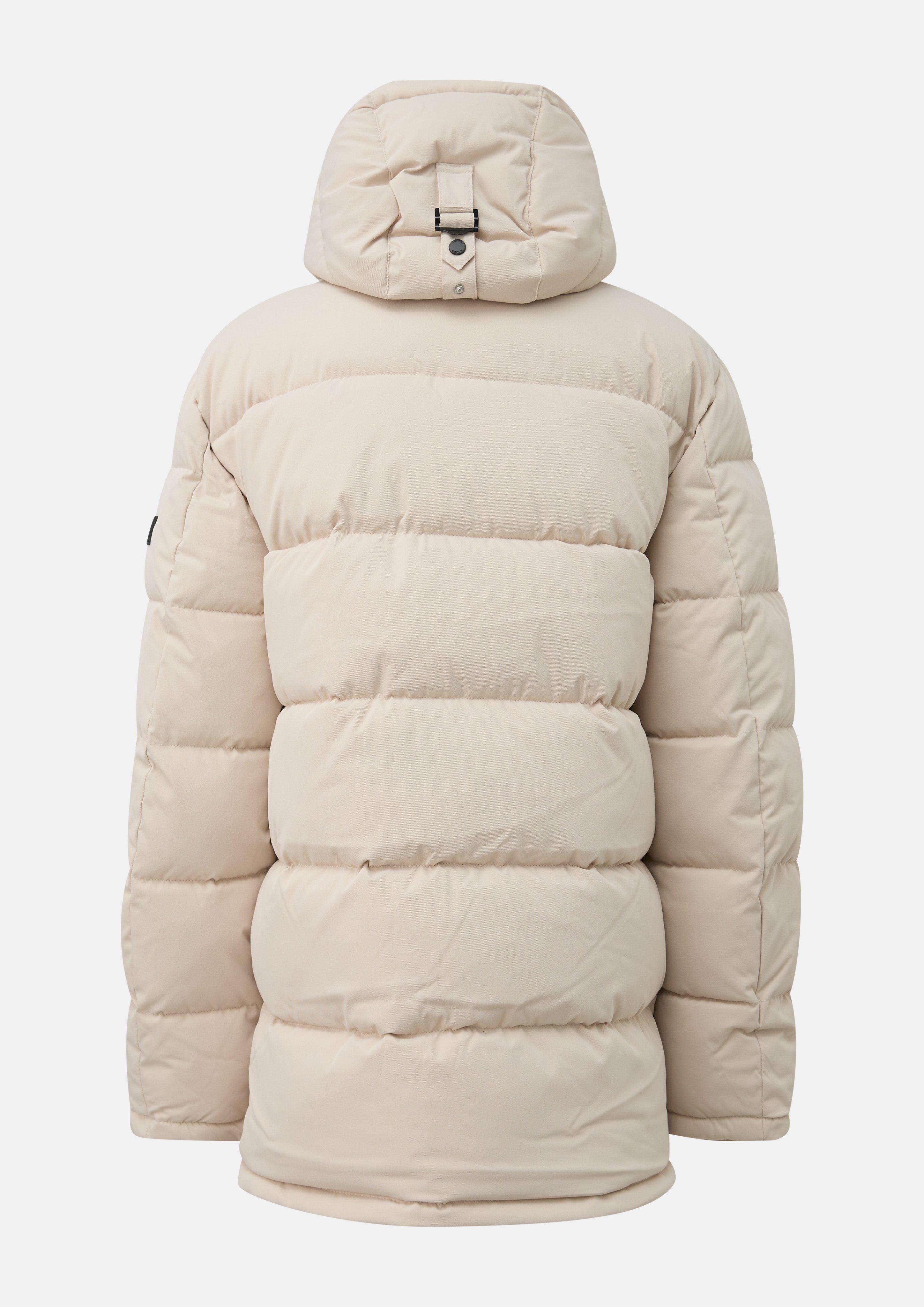 Mężczyźni Ocieplana kurtka puffer z odpinanym kapturem w kolorze beżowy od s.Oliver Men Tall Sizes