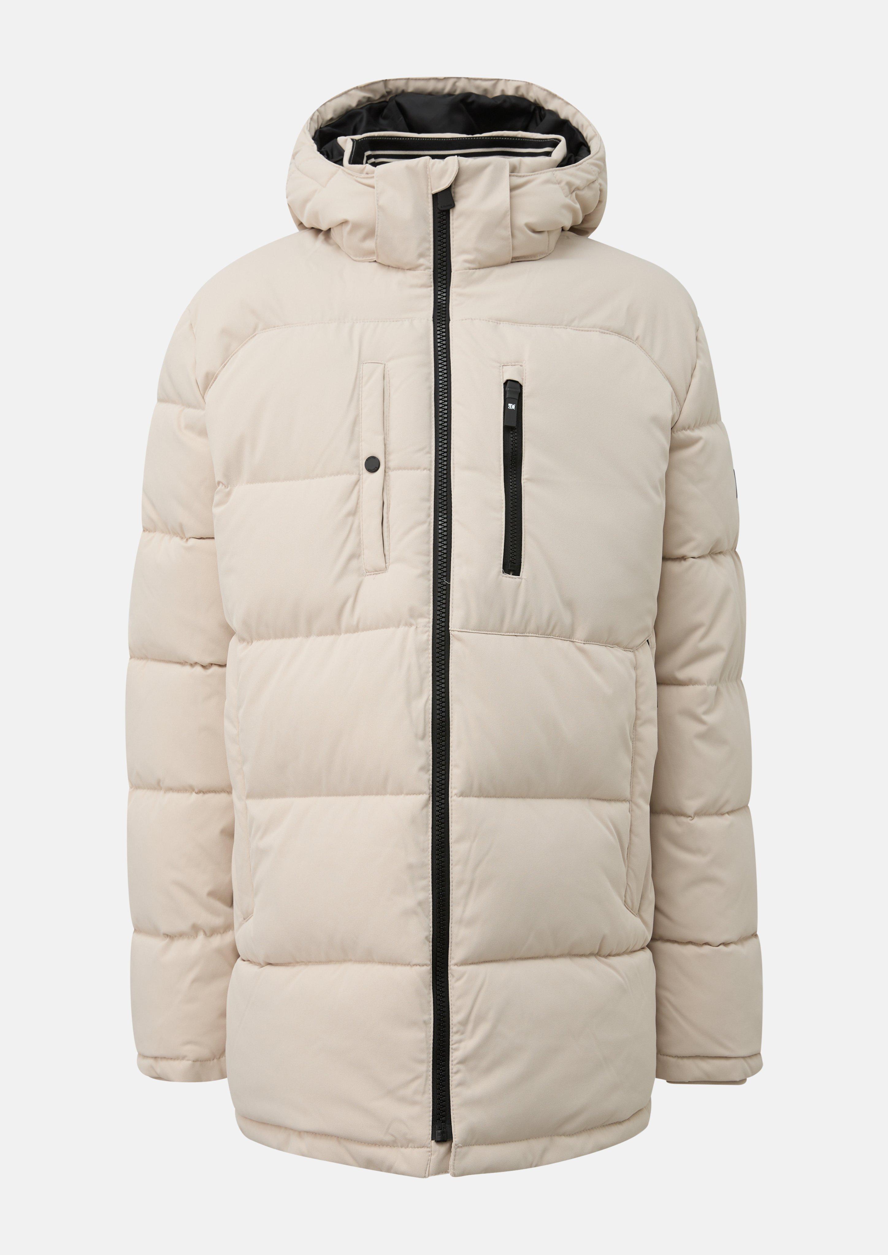 Ocieplana kurtka puffer z odpinanym kapturem w kolorze jasnobeżowy od s.Oliver Men Tall Sizes