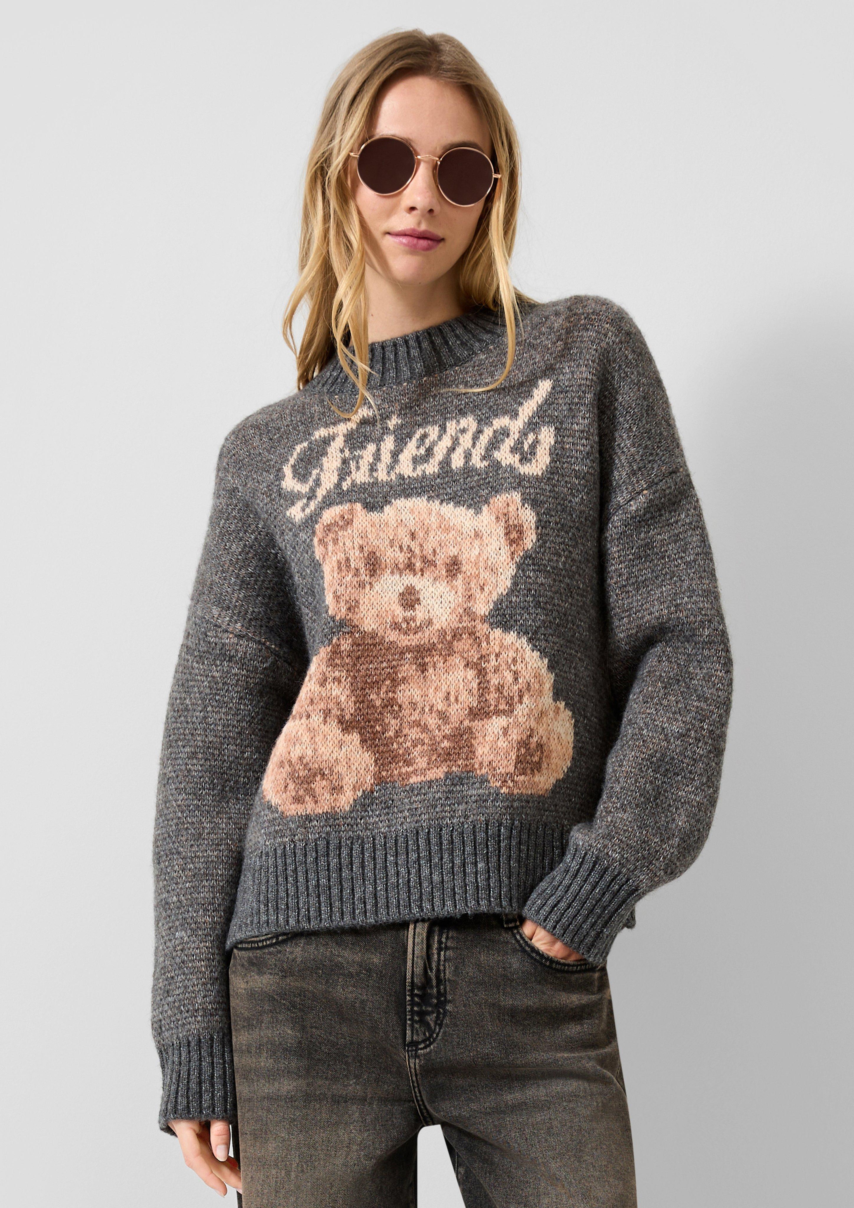 Strickpullover in Farbe dunkelgrau von QS