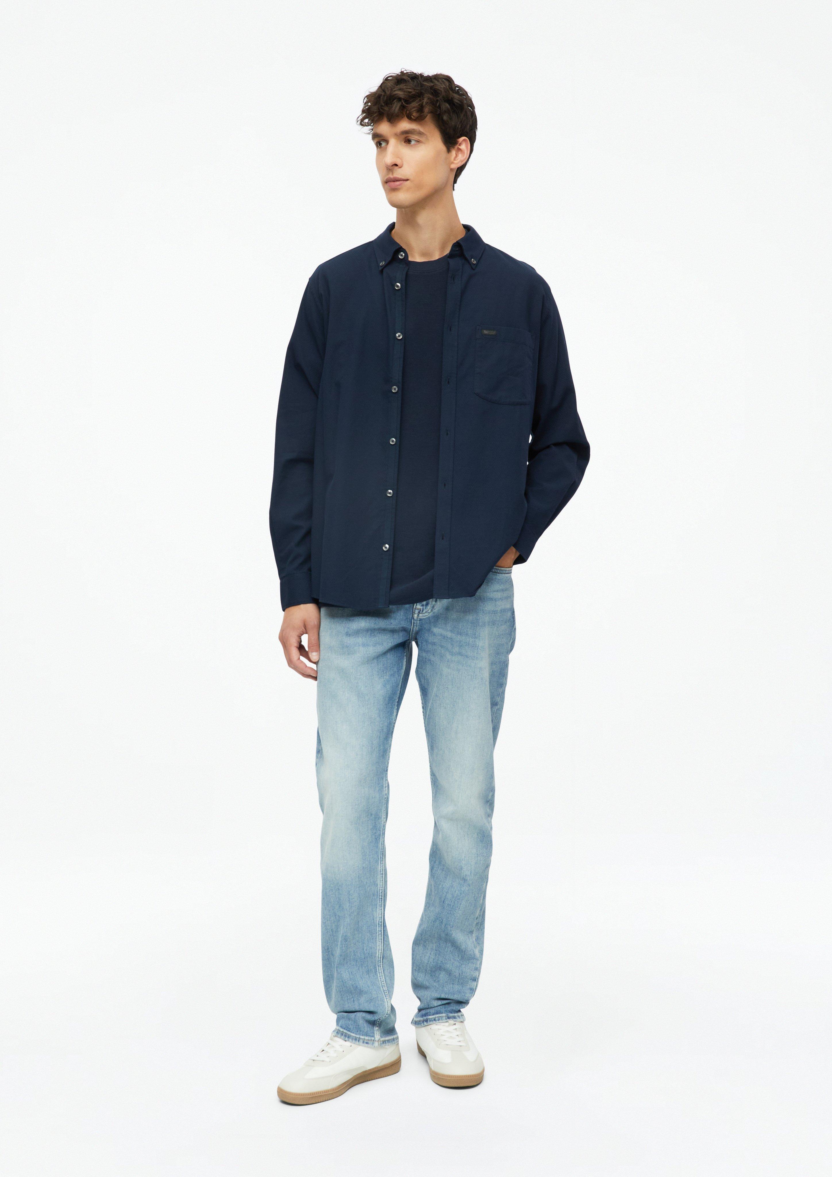 Hommes T-shirt en jersey gaufré 100 % coton en bleu de s.Oliver