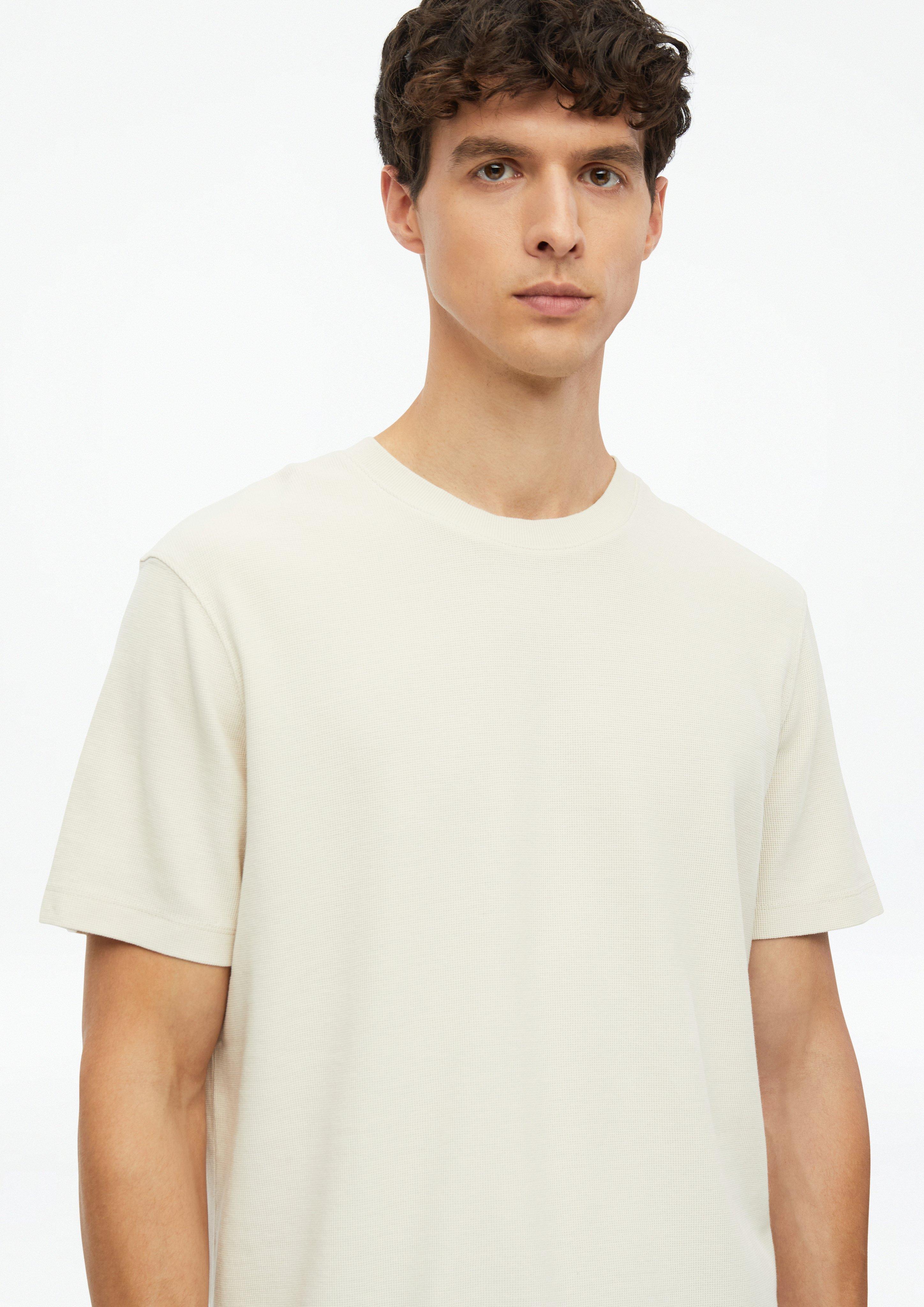 Hommes T-shirt en jersey gaufré 100 % coton en beige de s.Oliver