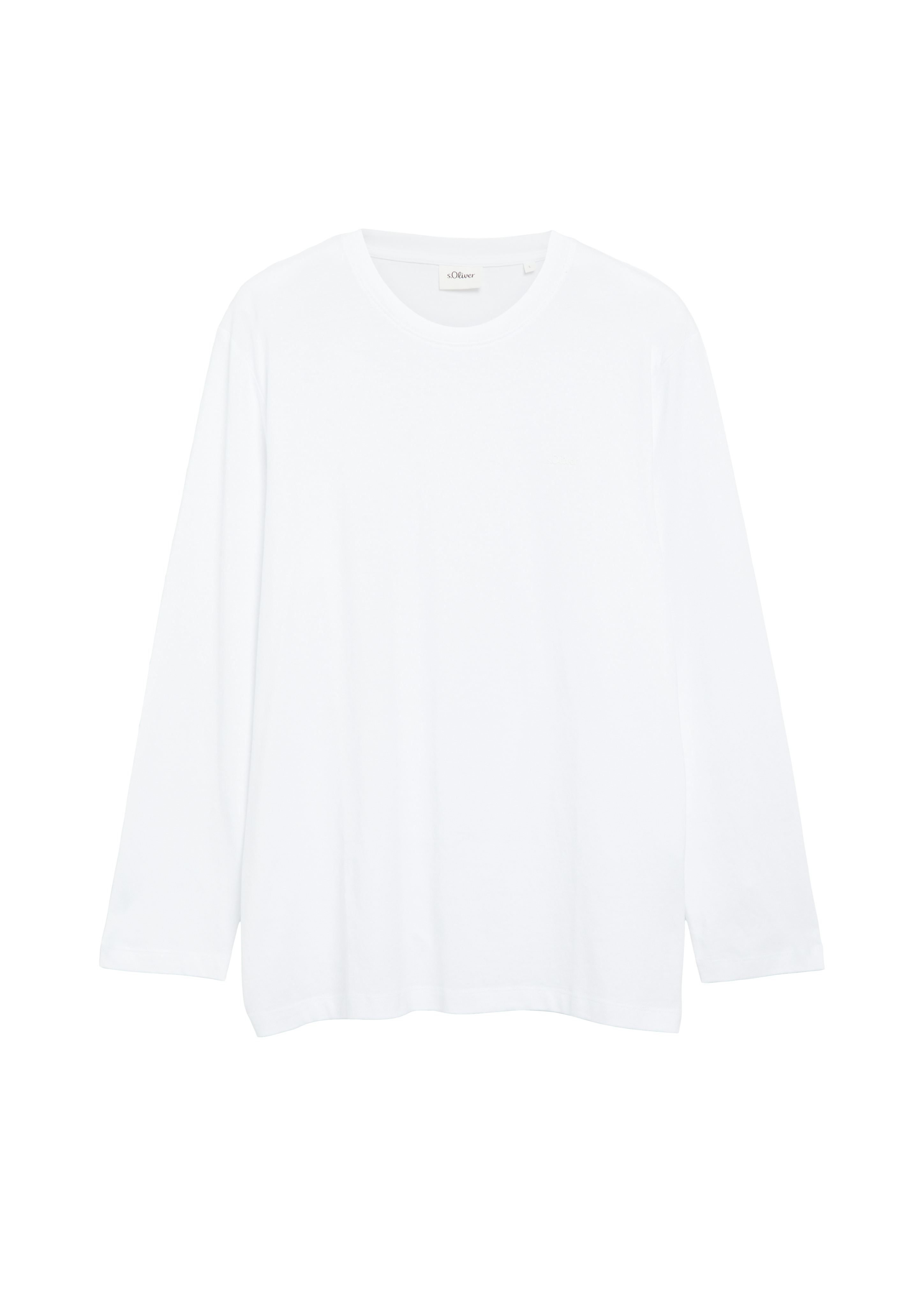 Katoenen shirt met lange mouwen en logo