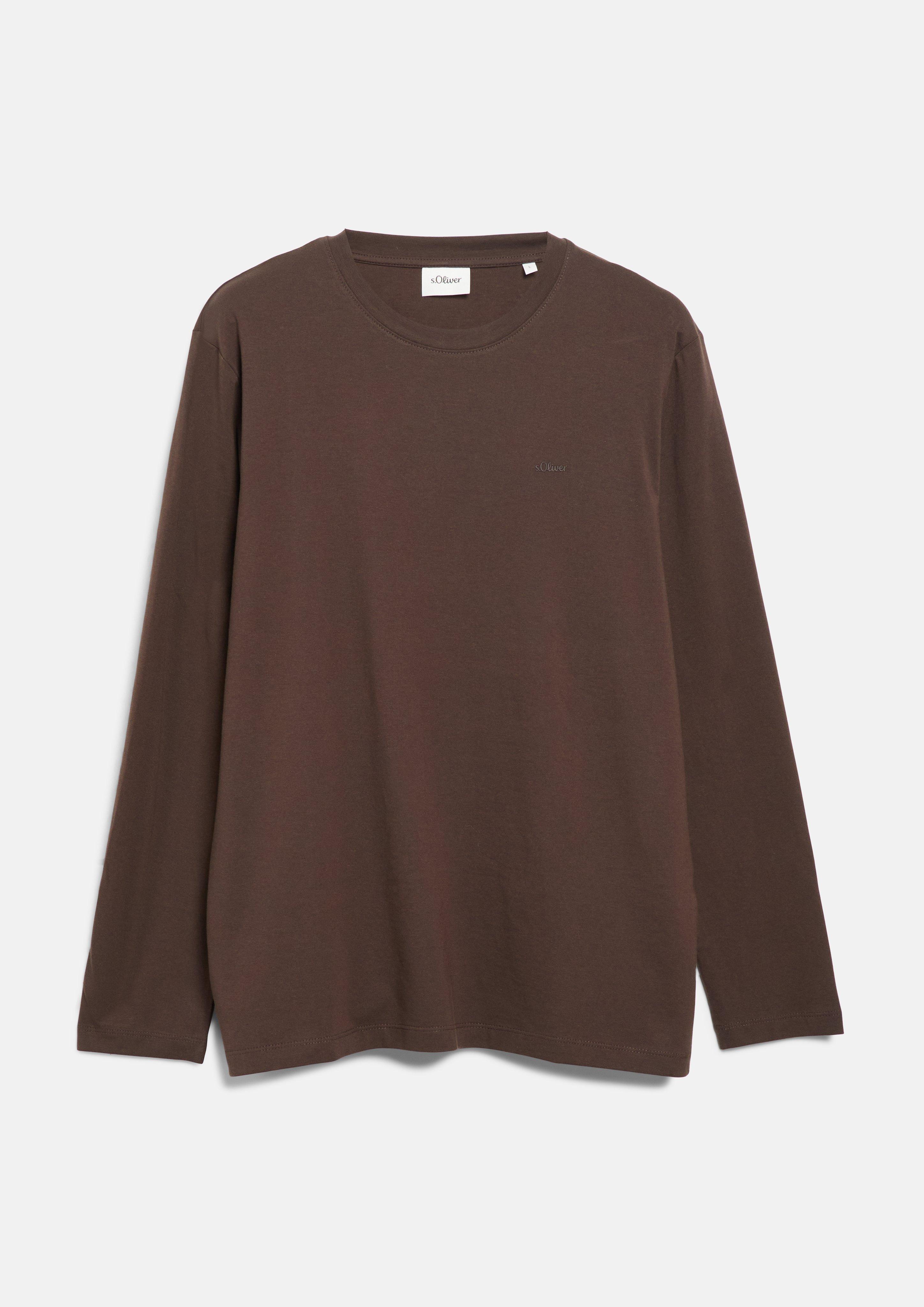 T-Shirt in dark brown by s.Oliver