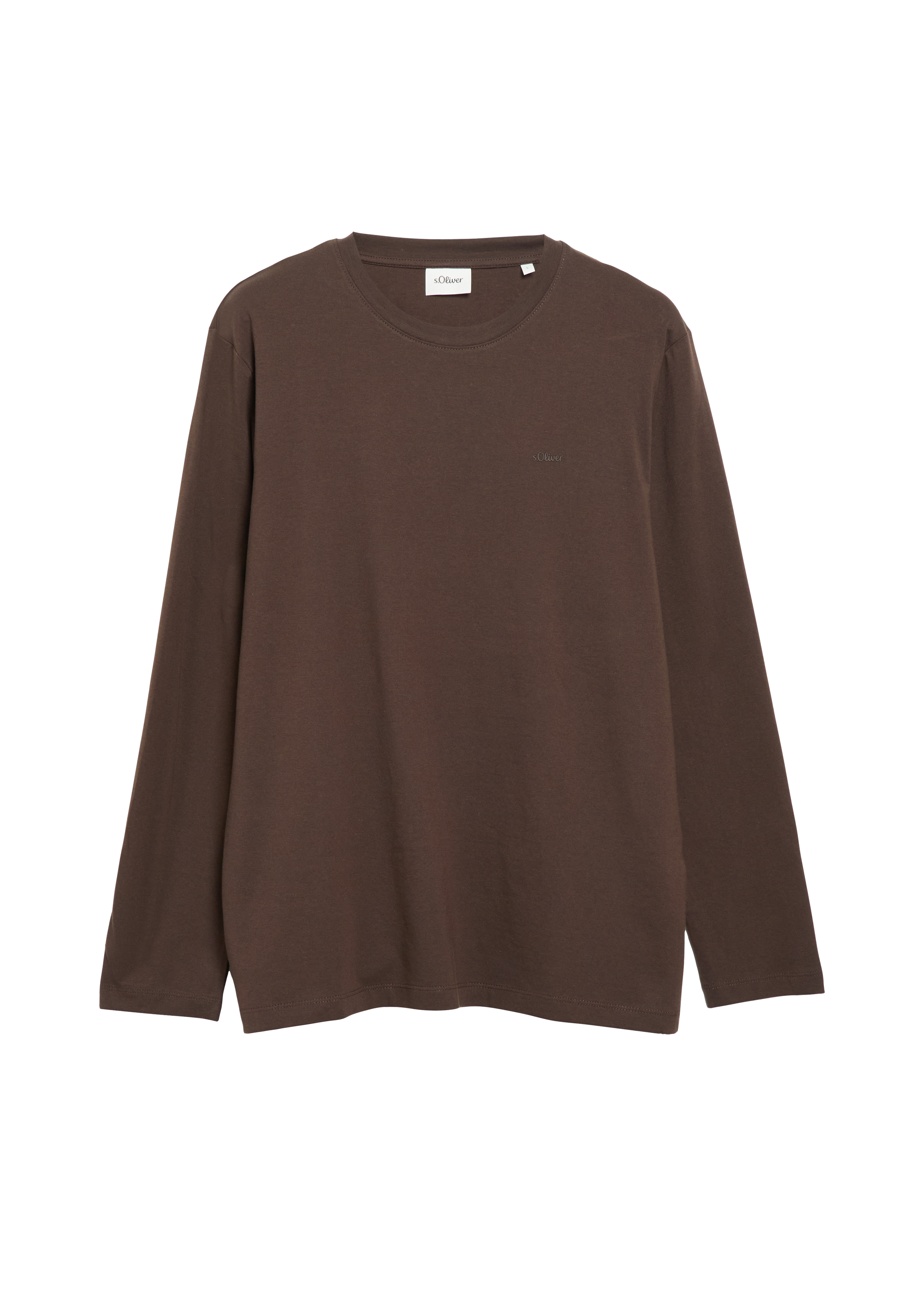 Katoenen shirt met lange mouwen en logo