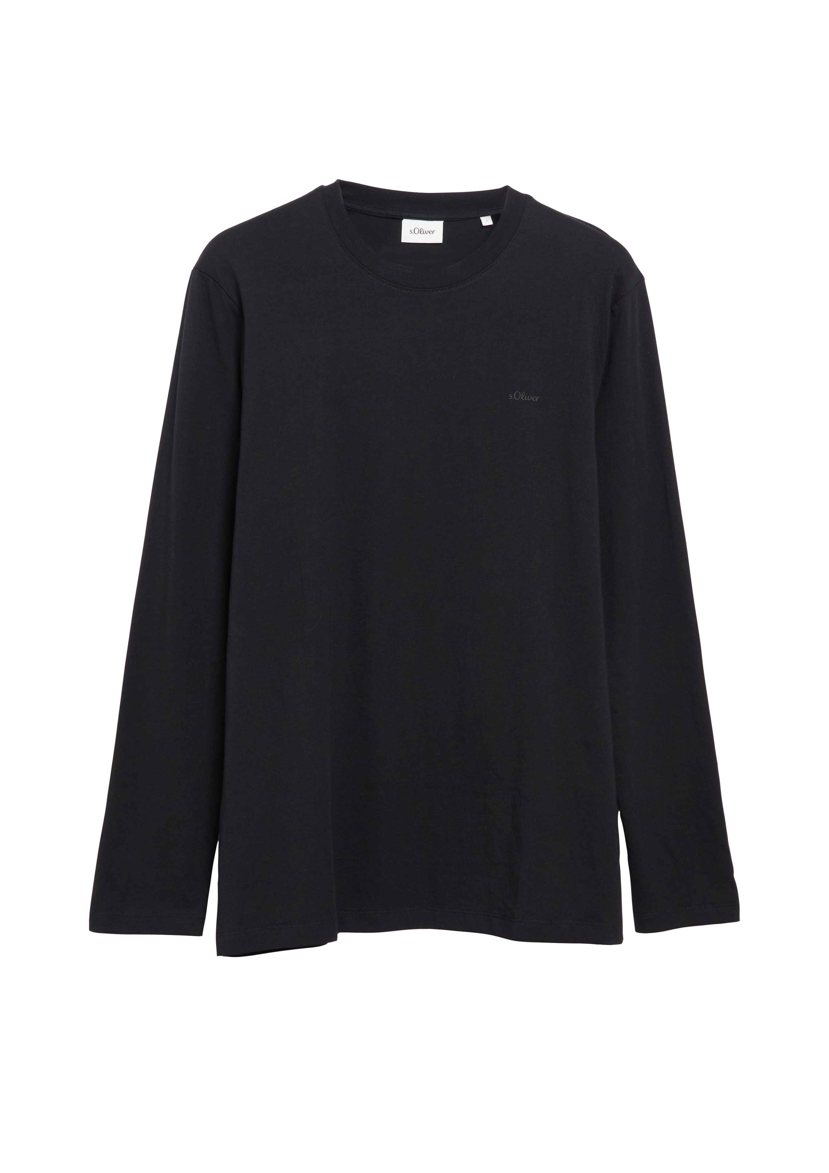 Katoenen shirt met lange mouwen en logo